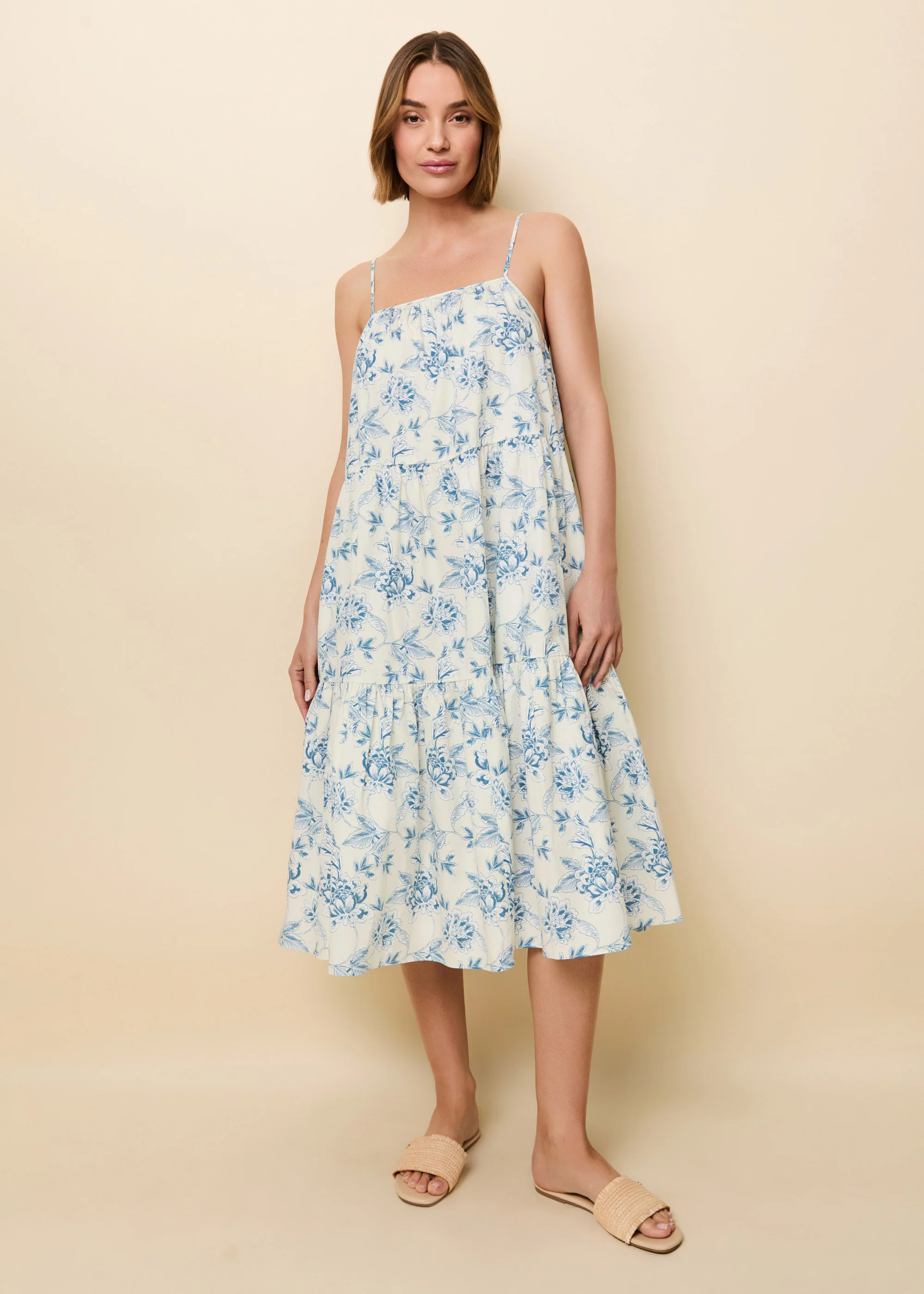 Addison Dress French Blue / Brule Toile - Image 2