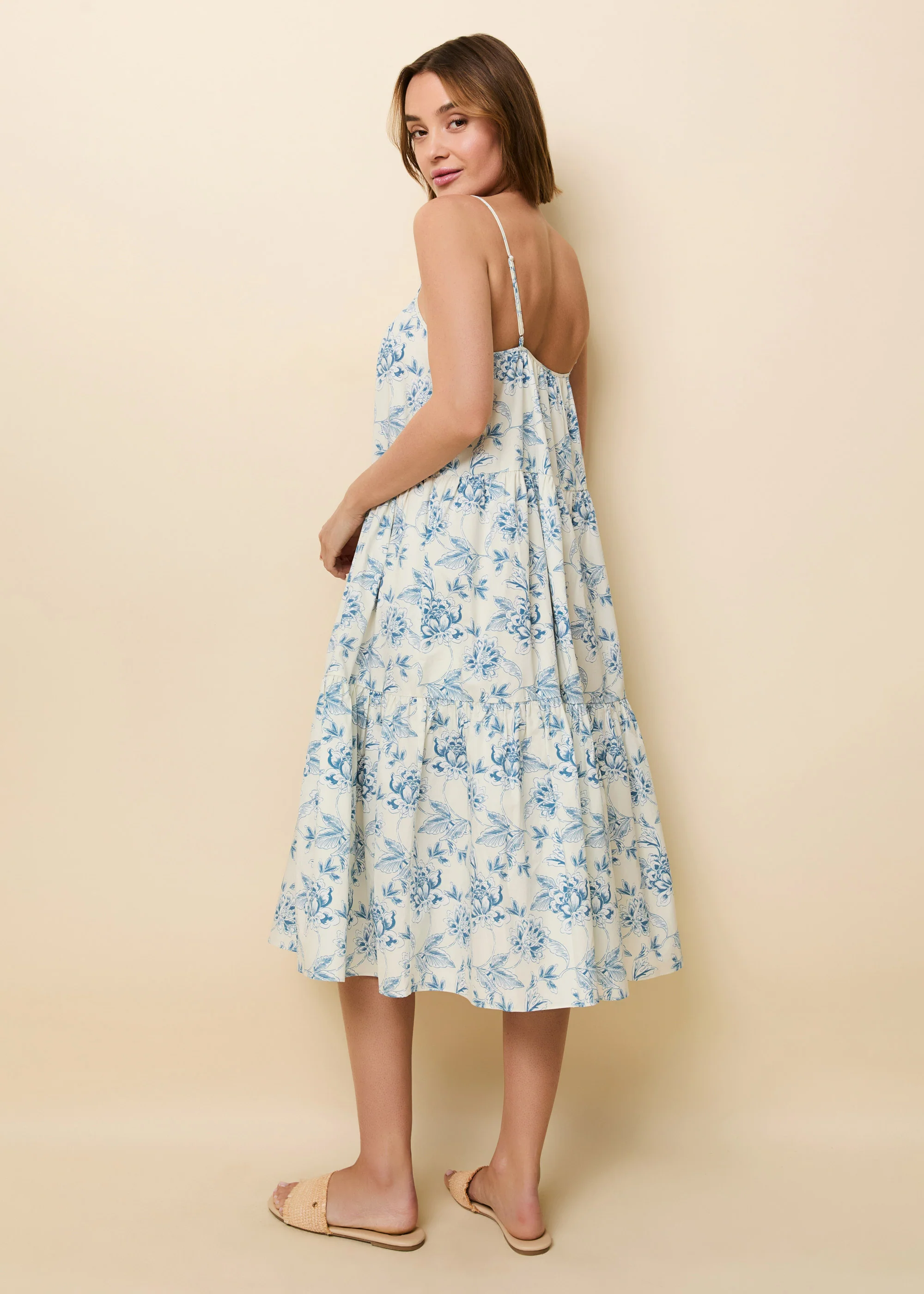 Addison Dress French Blue / Brule Toile - Image 3