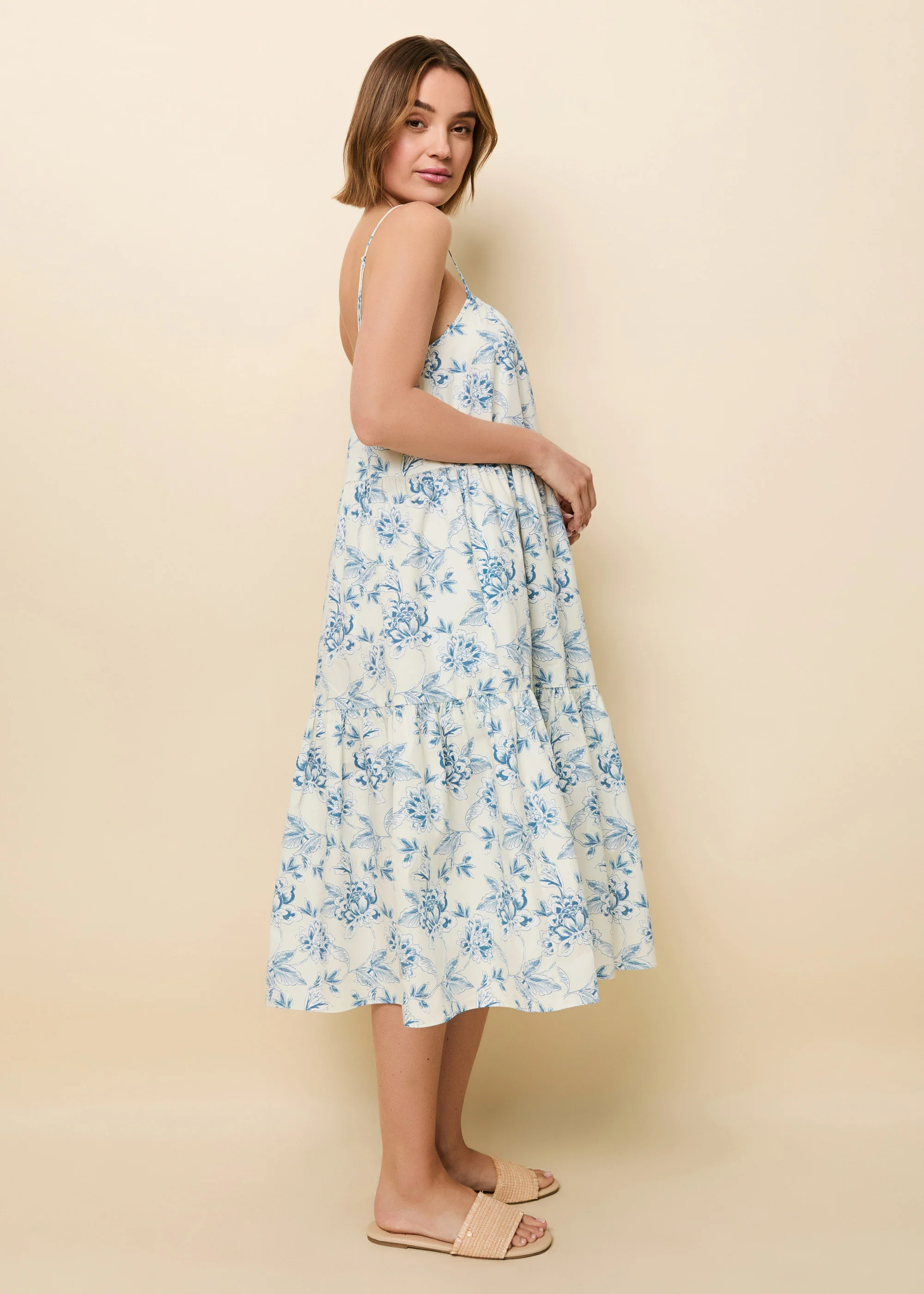 Addison Dress French Blue / Brule Toile - Image 4