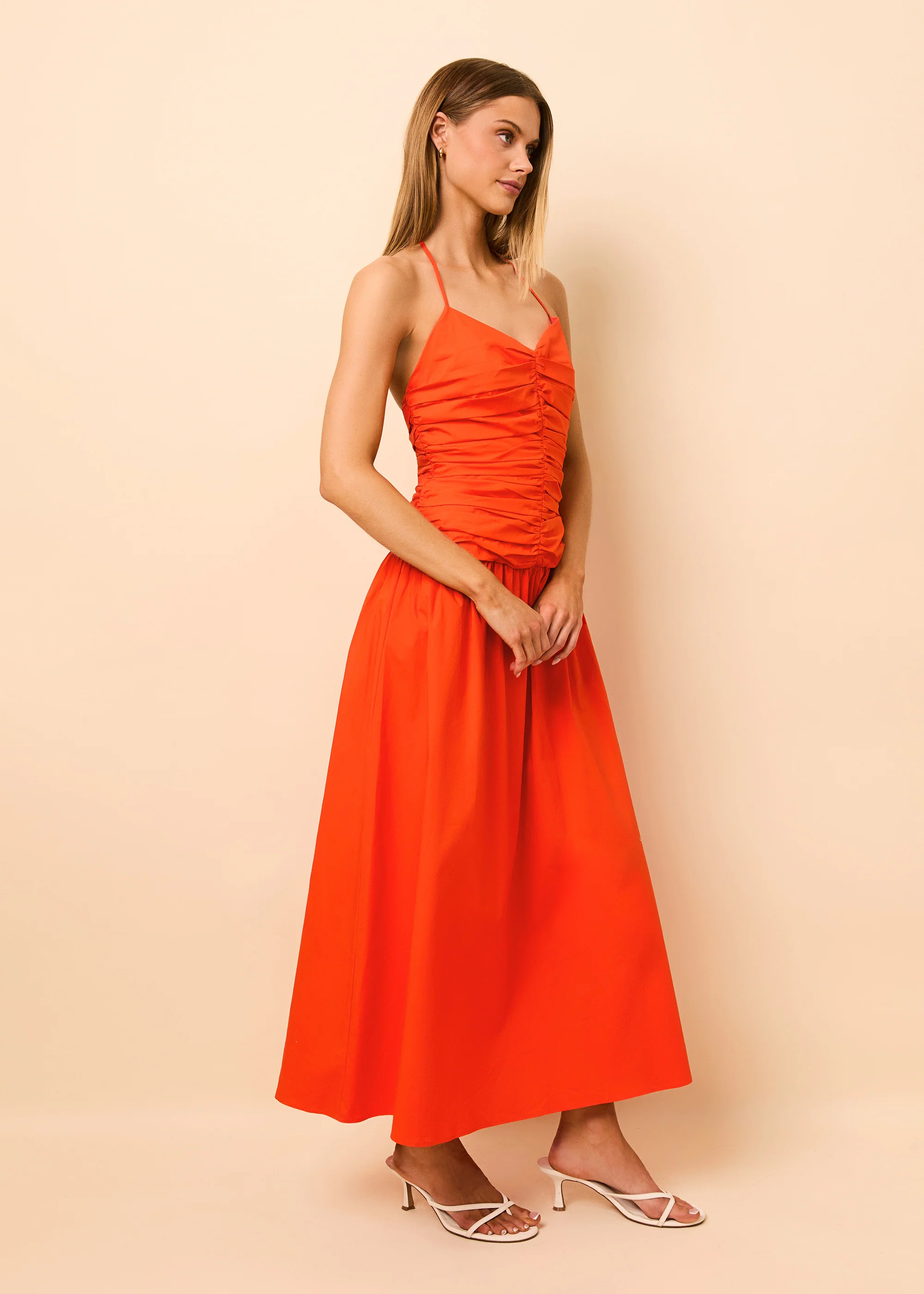 Adina Dress Poplin Habanero - Image 3