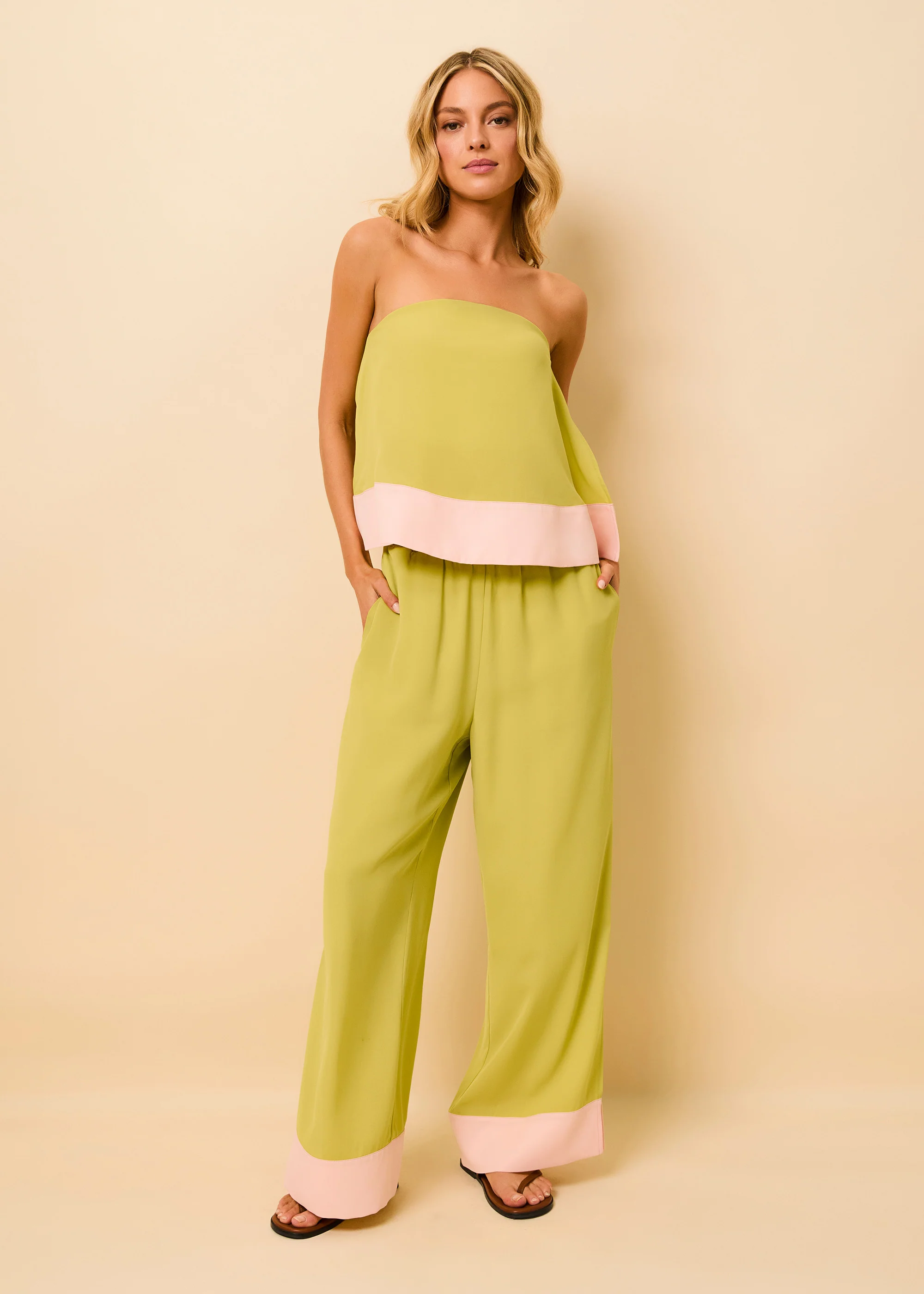 Antonia Pant Luxe Drape Guava / Sandbar - Image 5