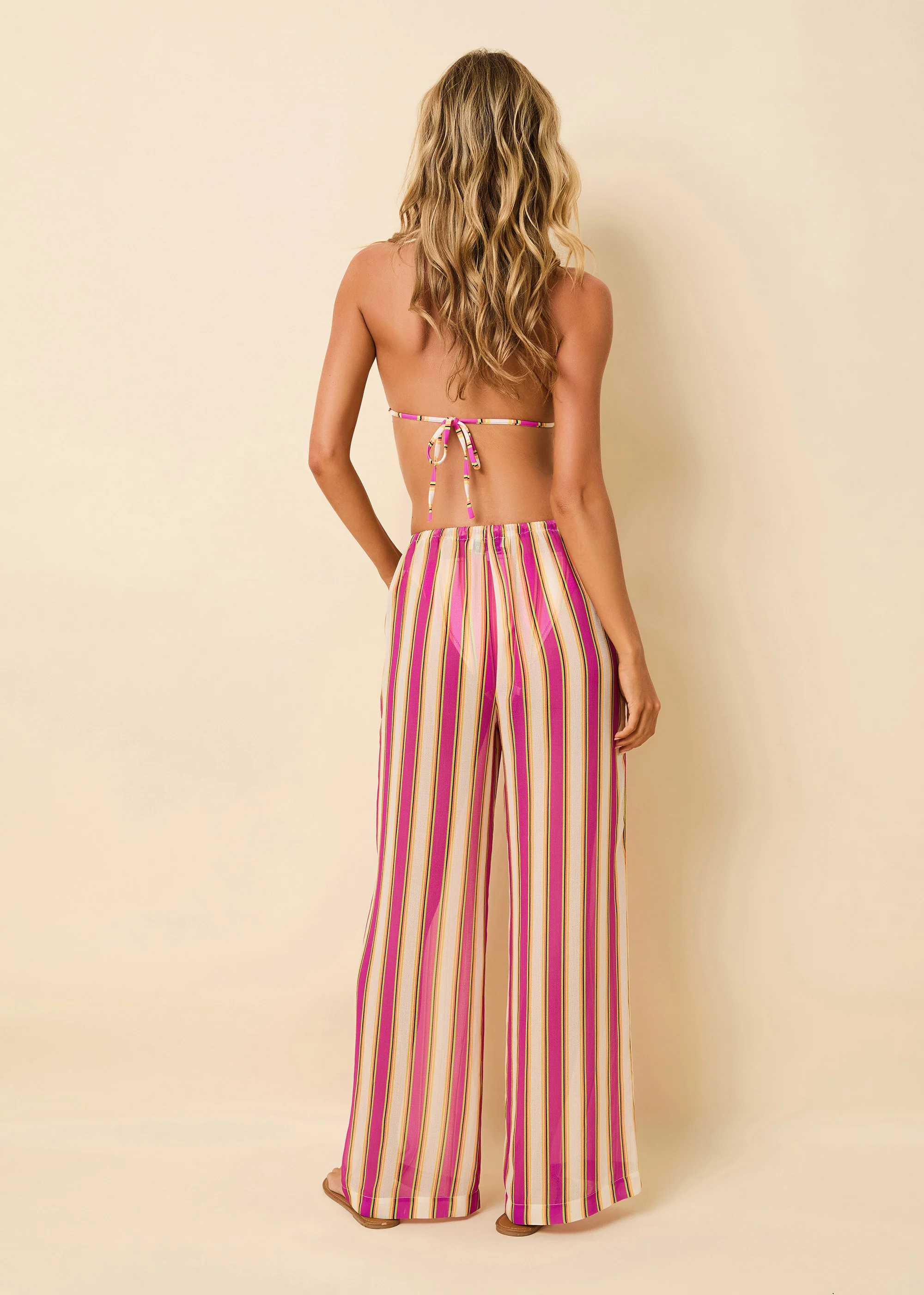 Ashling Pant Crinkle Sheer South Beach Stripe - Image 2