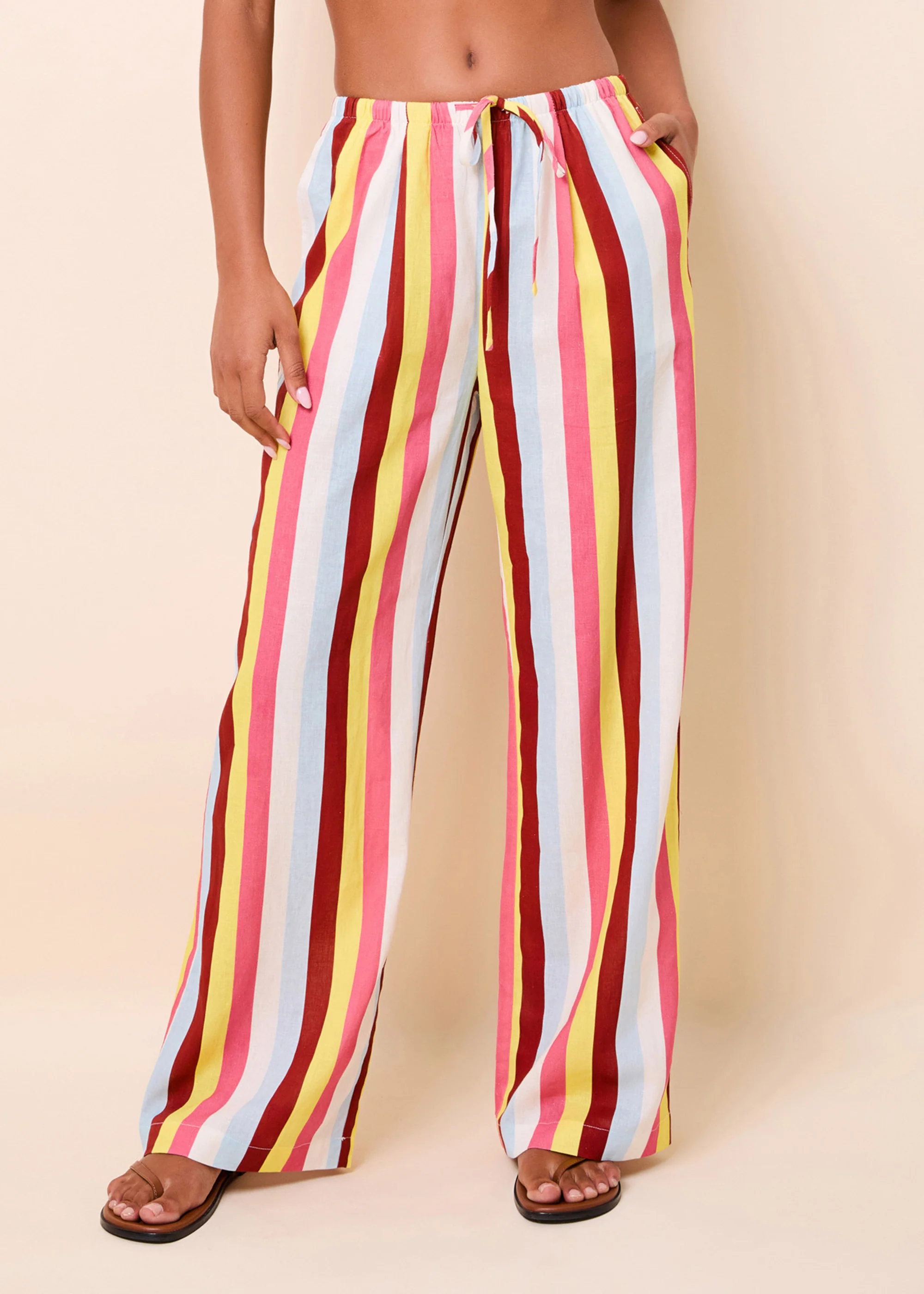 Ashling Pant Linen Symi Stripe - Image 2