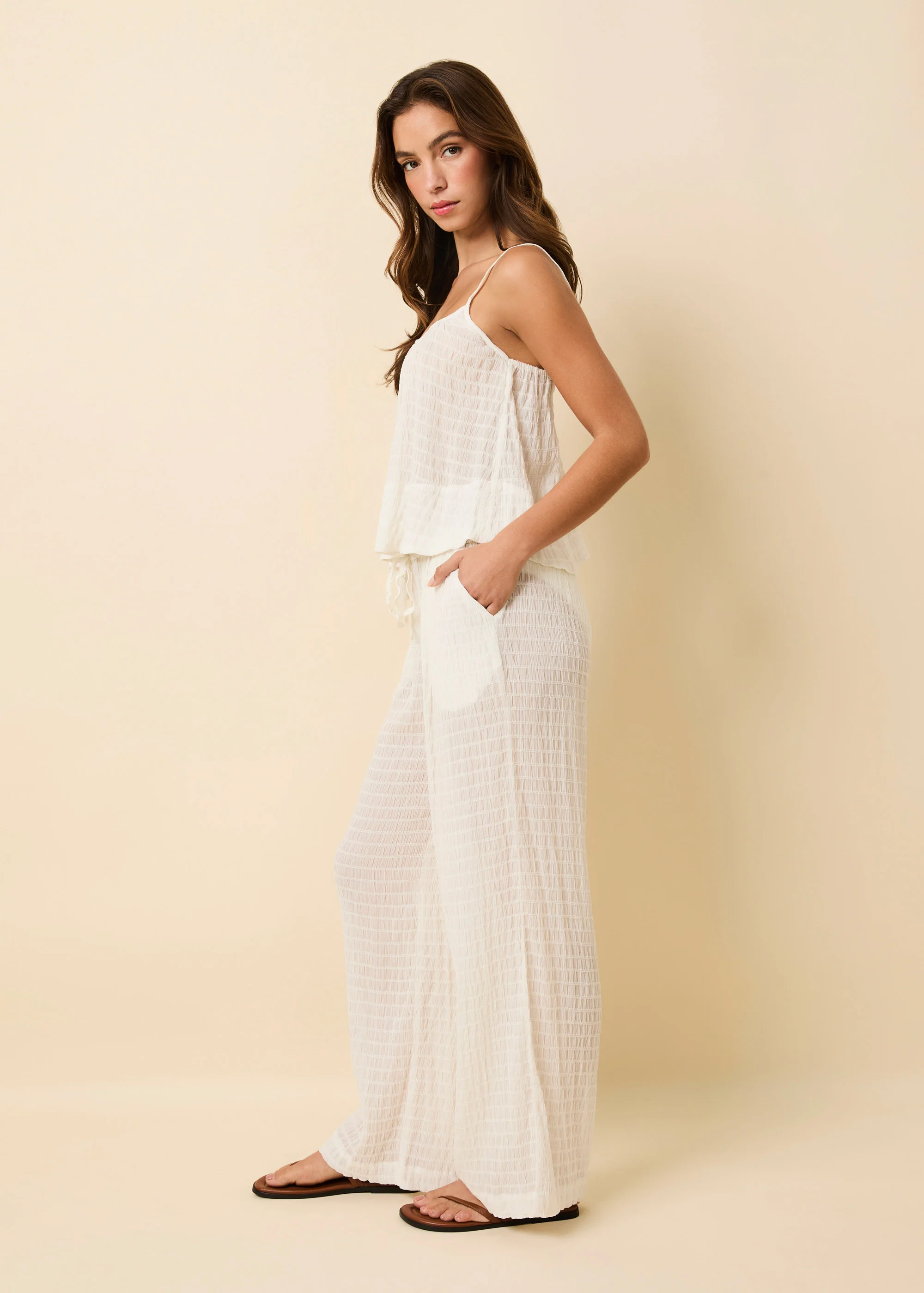 Ashling Pant Smocked Optic White - Image 4