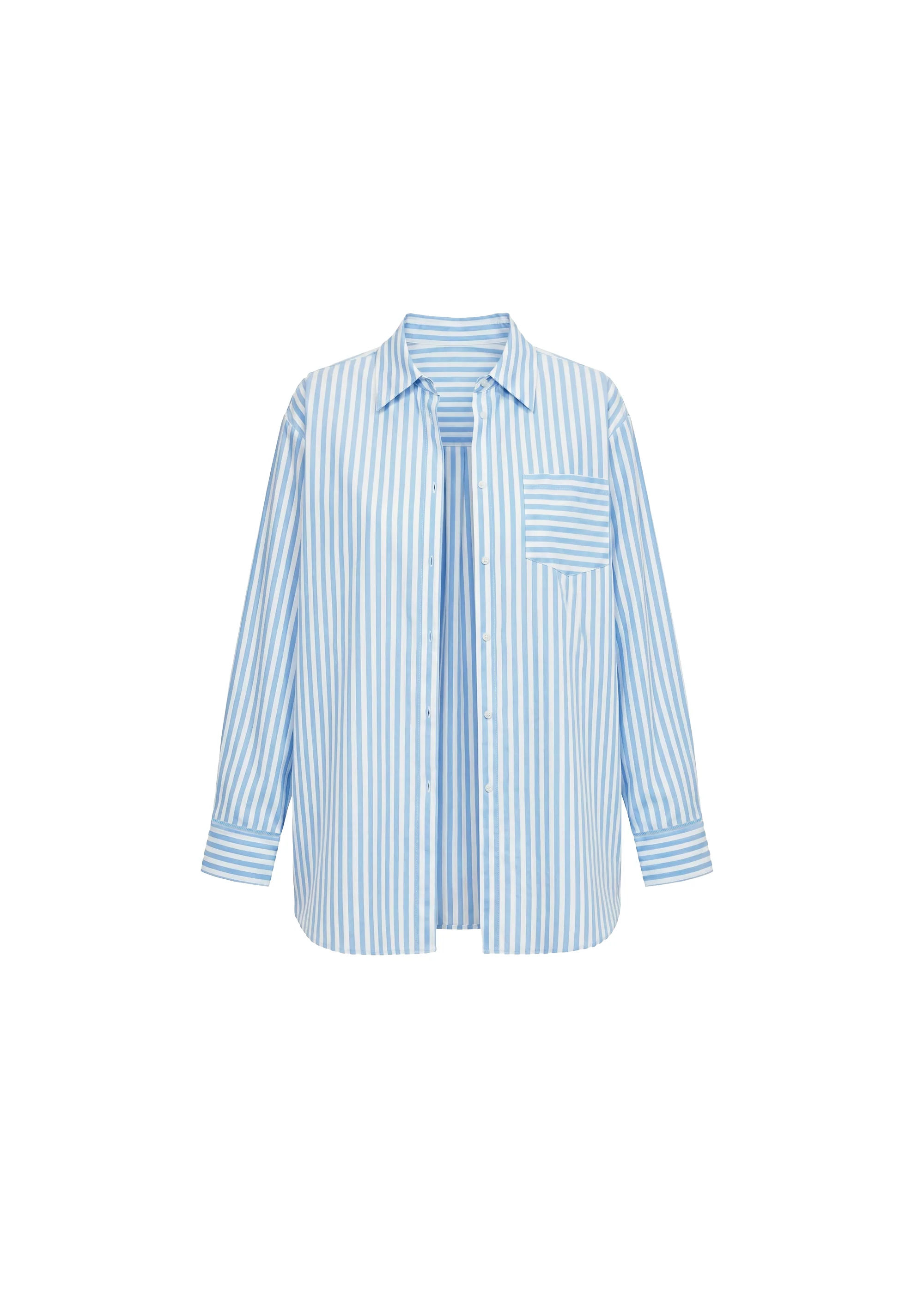 Avril Button Down Blue Lagoon / Brule Stripe - Image 5