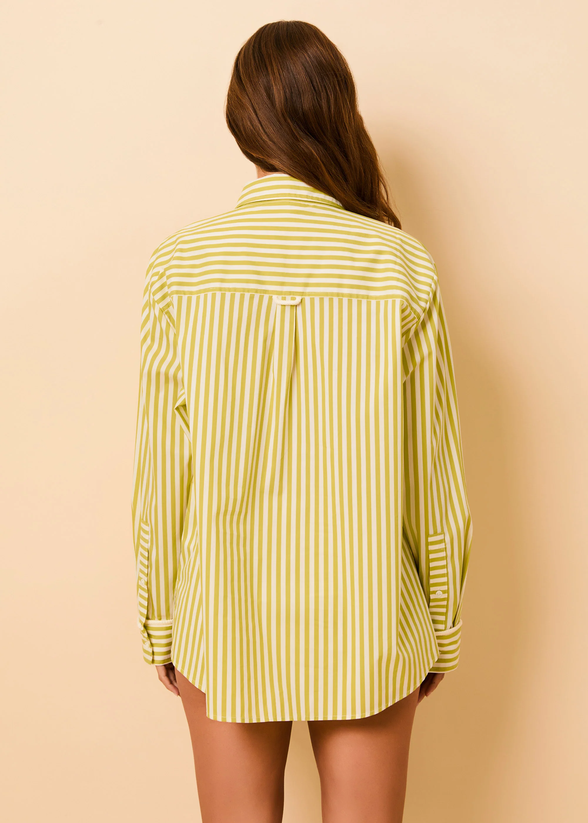 Avril Button Down Guava / Brule Stripe - Image 3