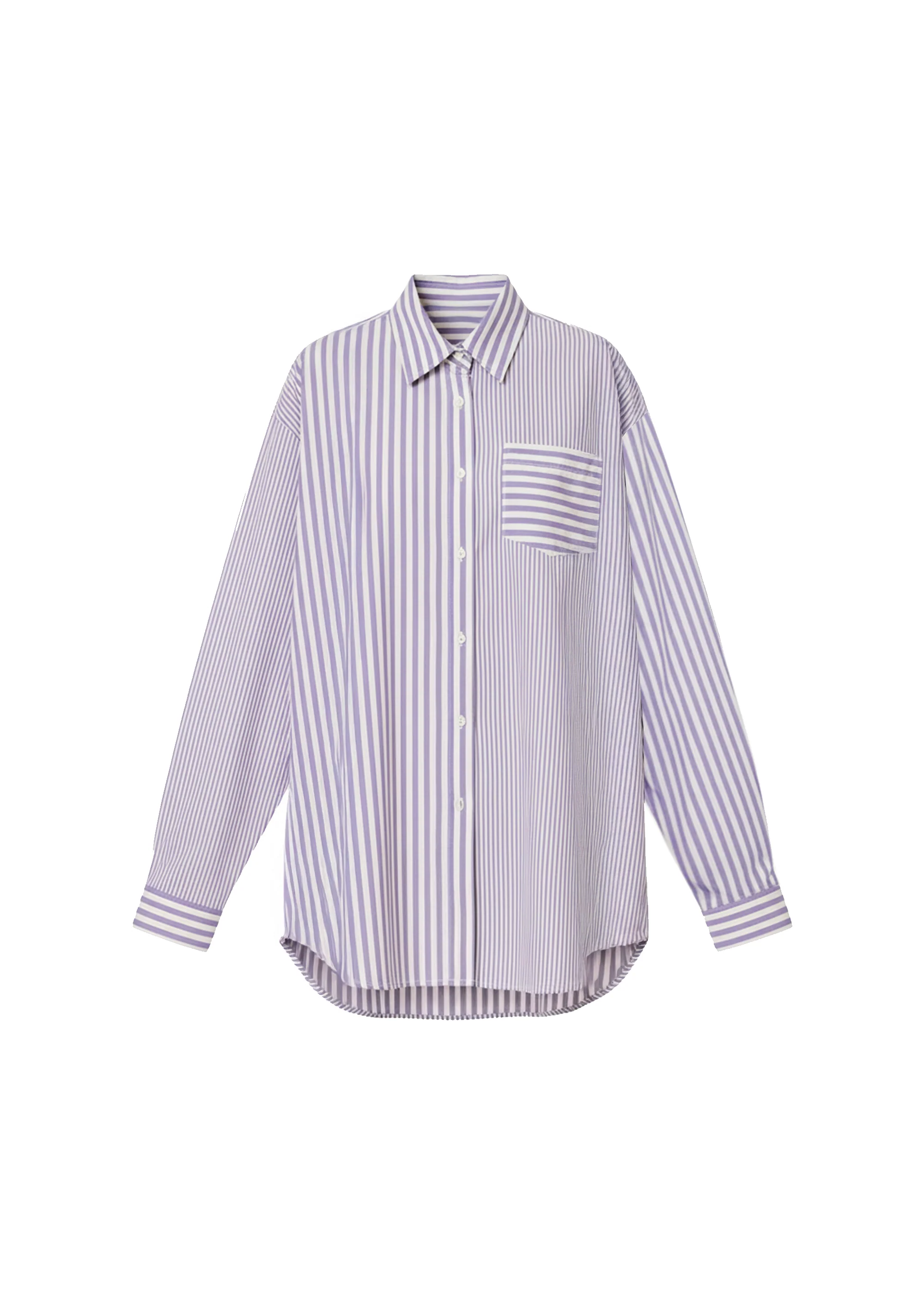Avril Button Down Ultra Violet Stripe - Image 5