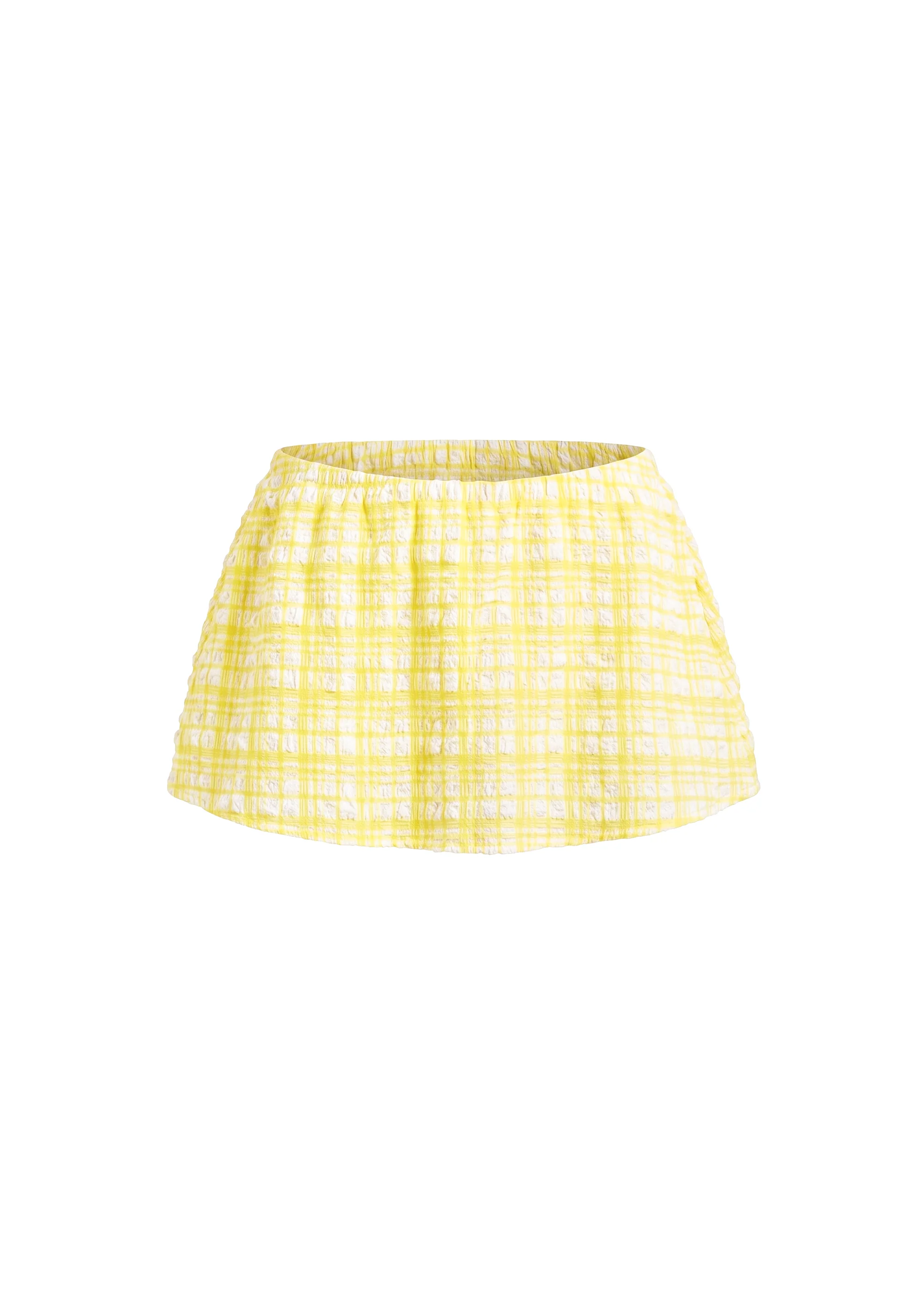 Brinley Skirt Puckered Plaid Citrina - Image 6