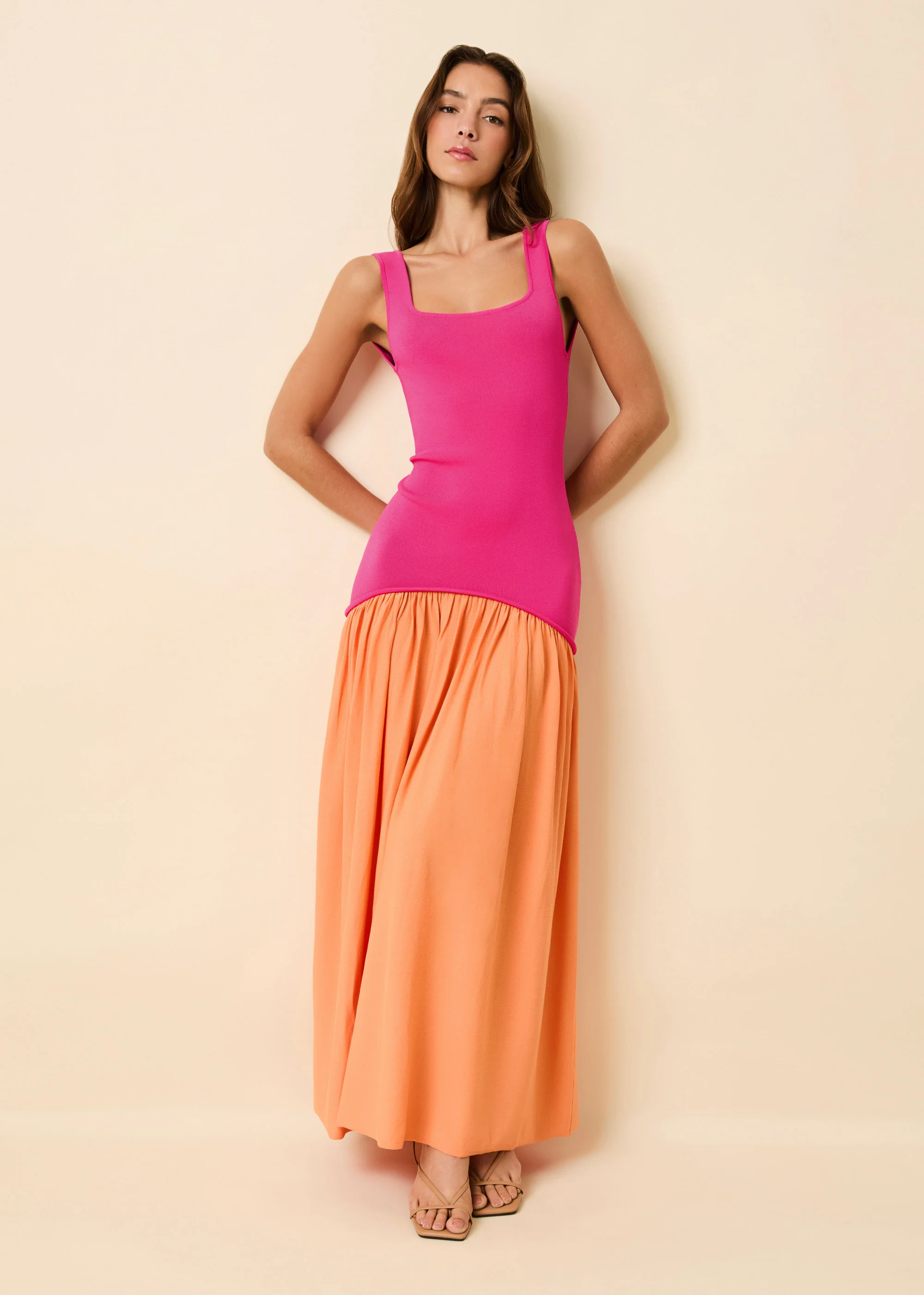 Camila Dress Orange Soda / Paradise Pink - Image 2