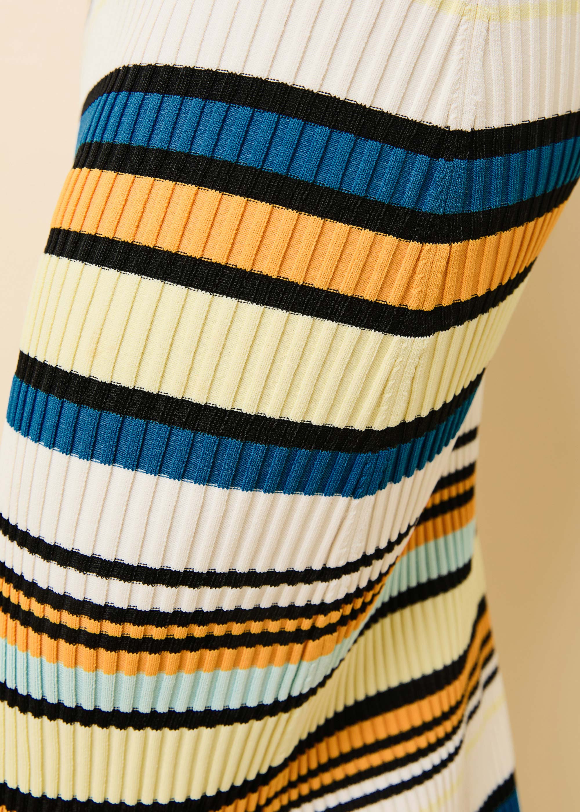 Caroline Ribbed Dress Riviera Stripe - Image 5