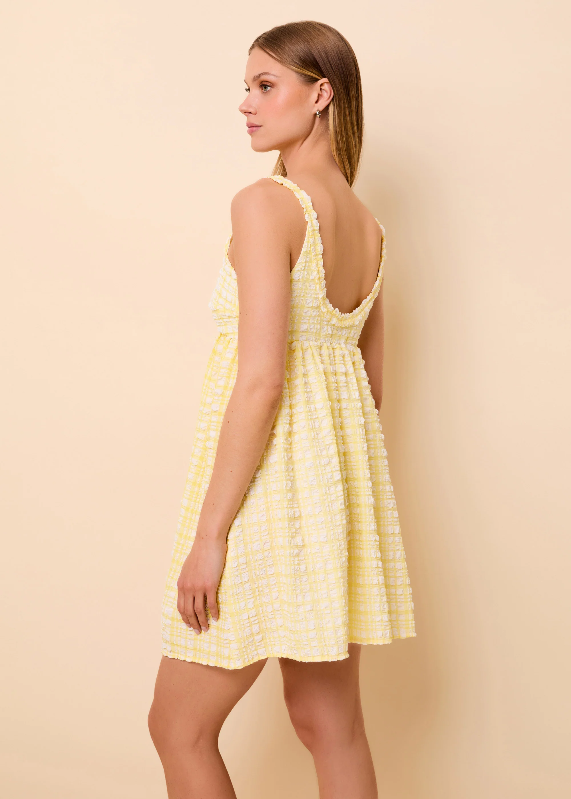 Cassidy Dress Puckered Plaid Citrina - Image 2