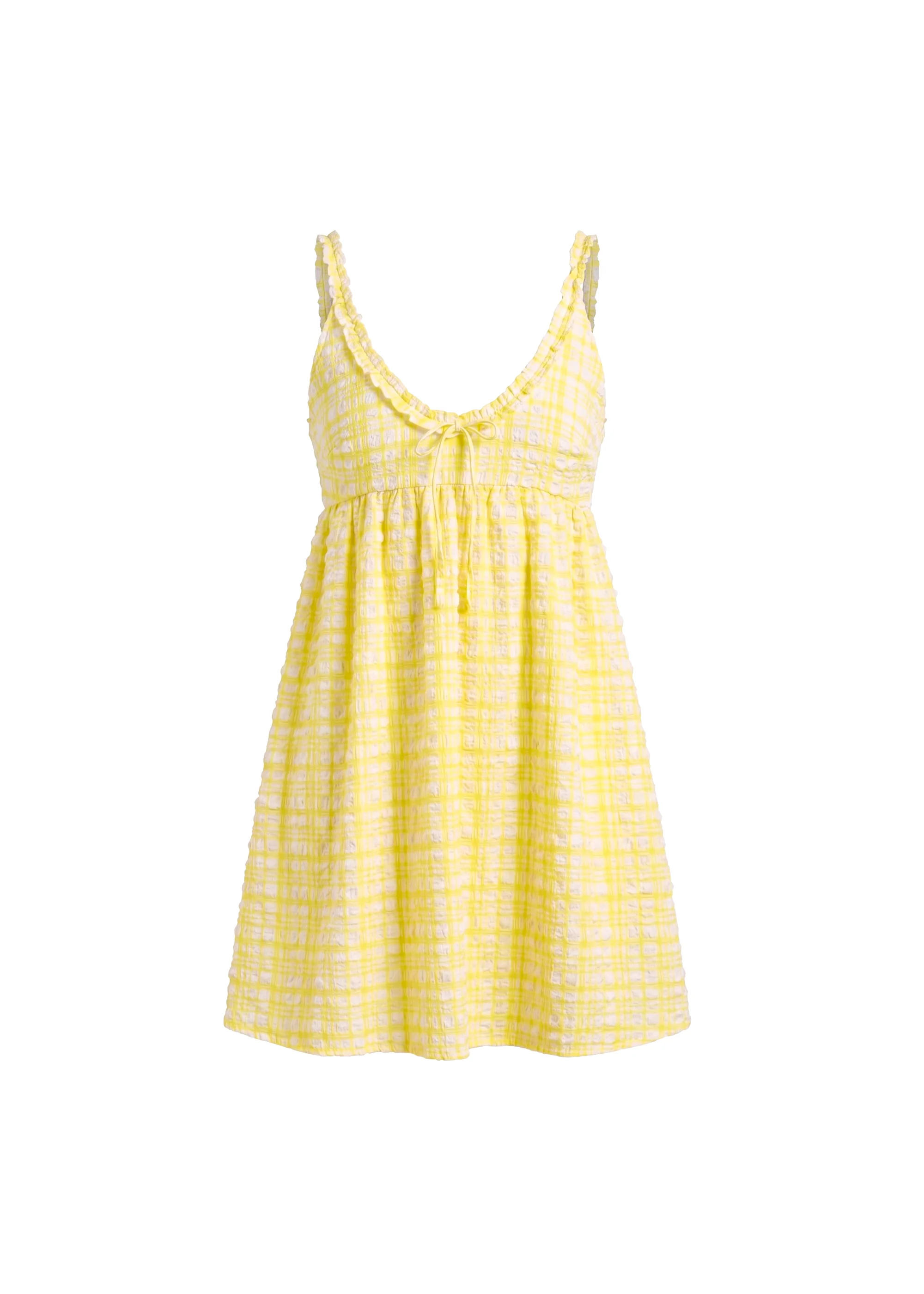 Cassidy Dress Puckered Plaid Citrina - Image 5