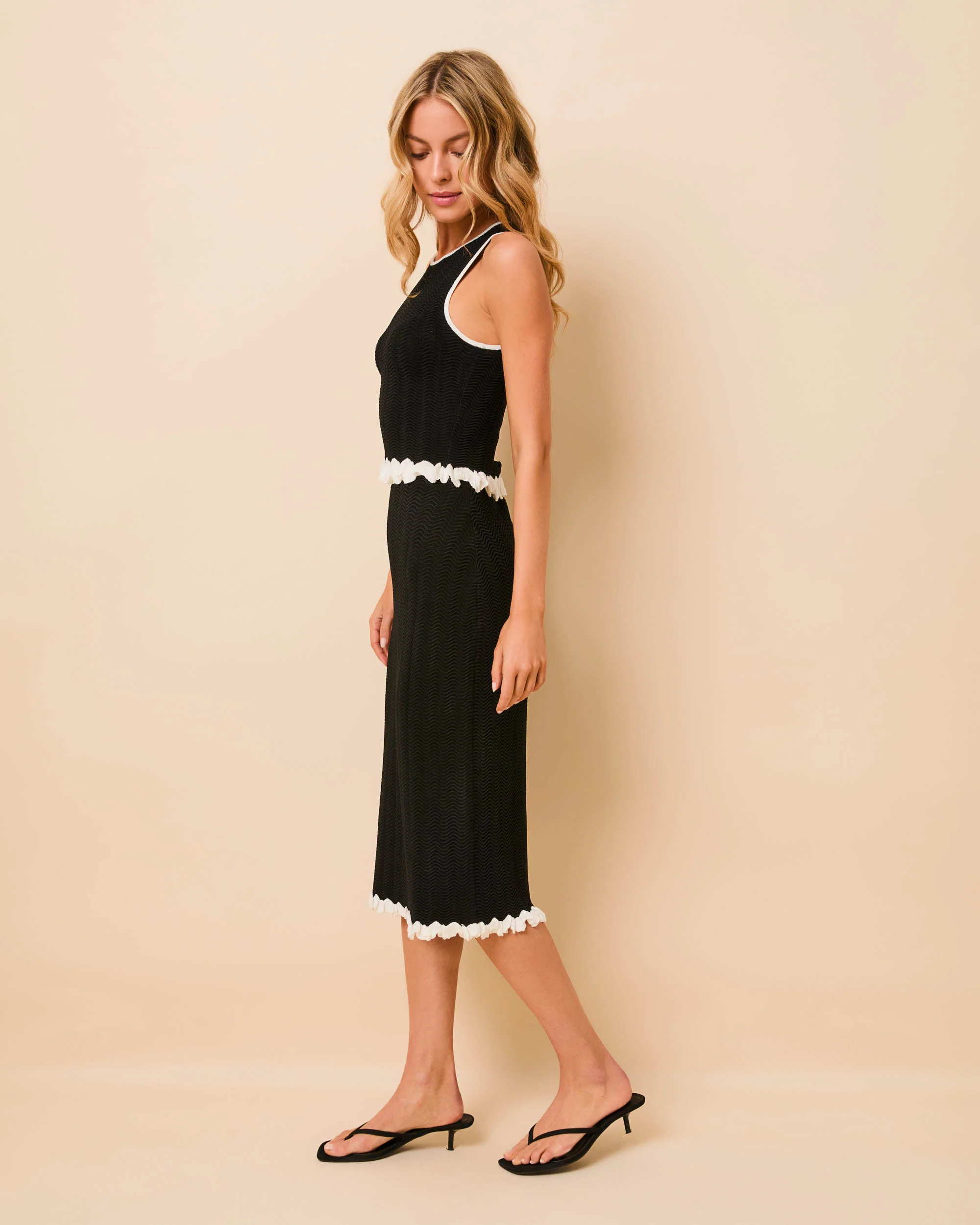 Diana Top Wavy Rib Noir / Brule - Image 3