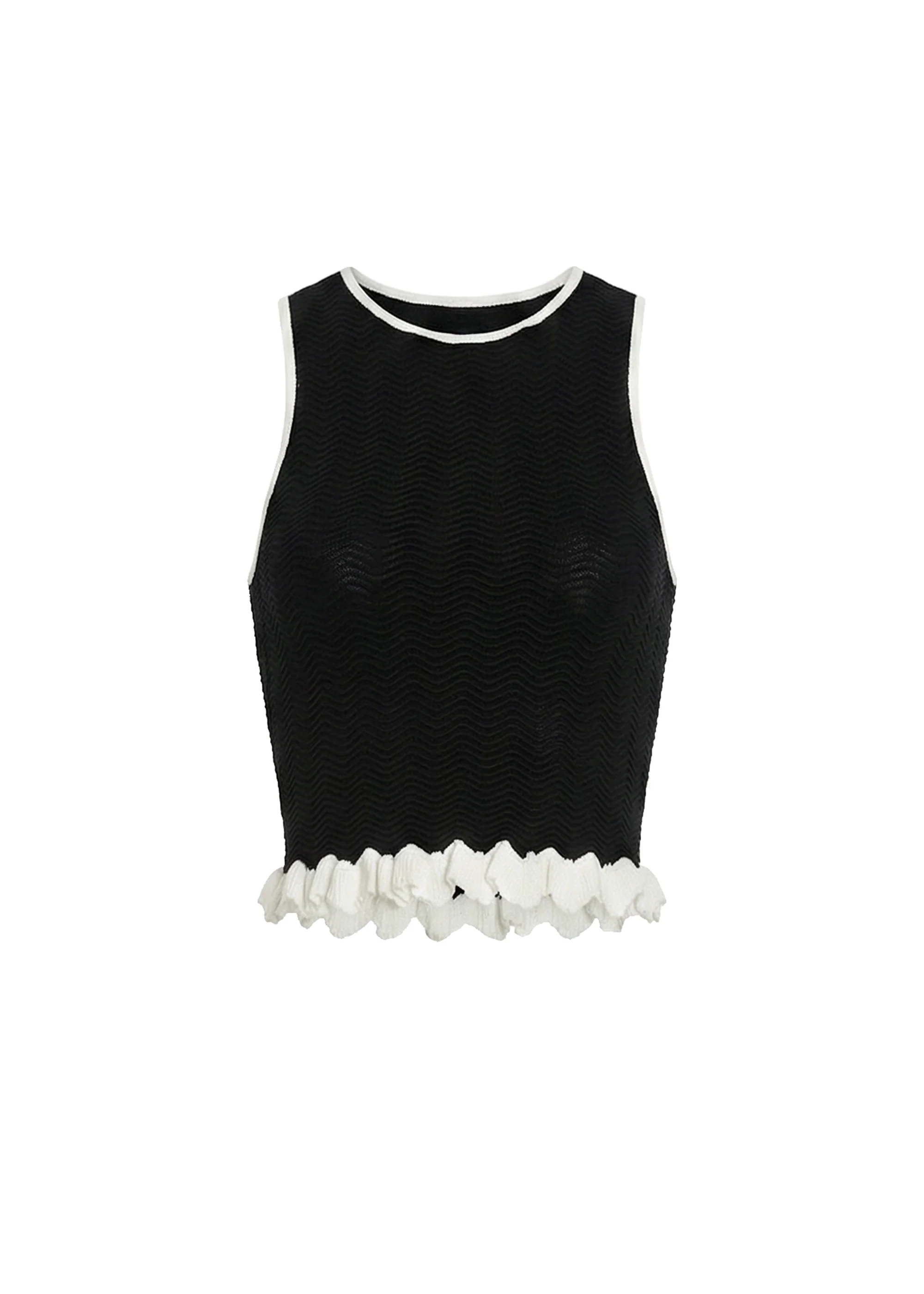 Diana Top Wavy Rib Noir / Brule - Image 6