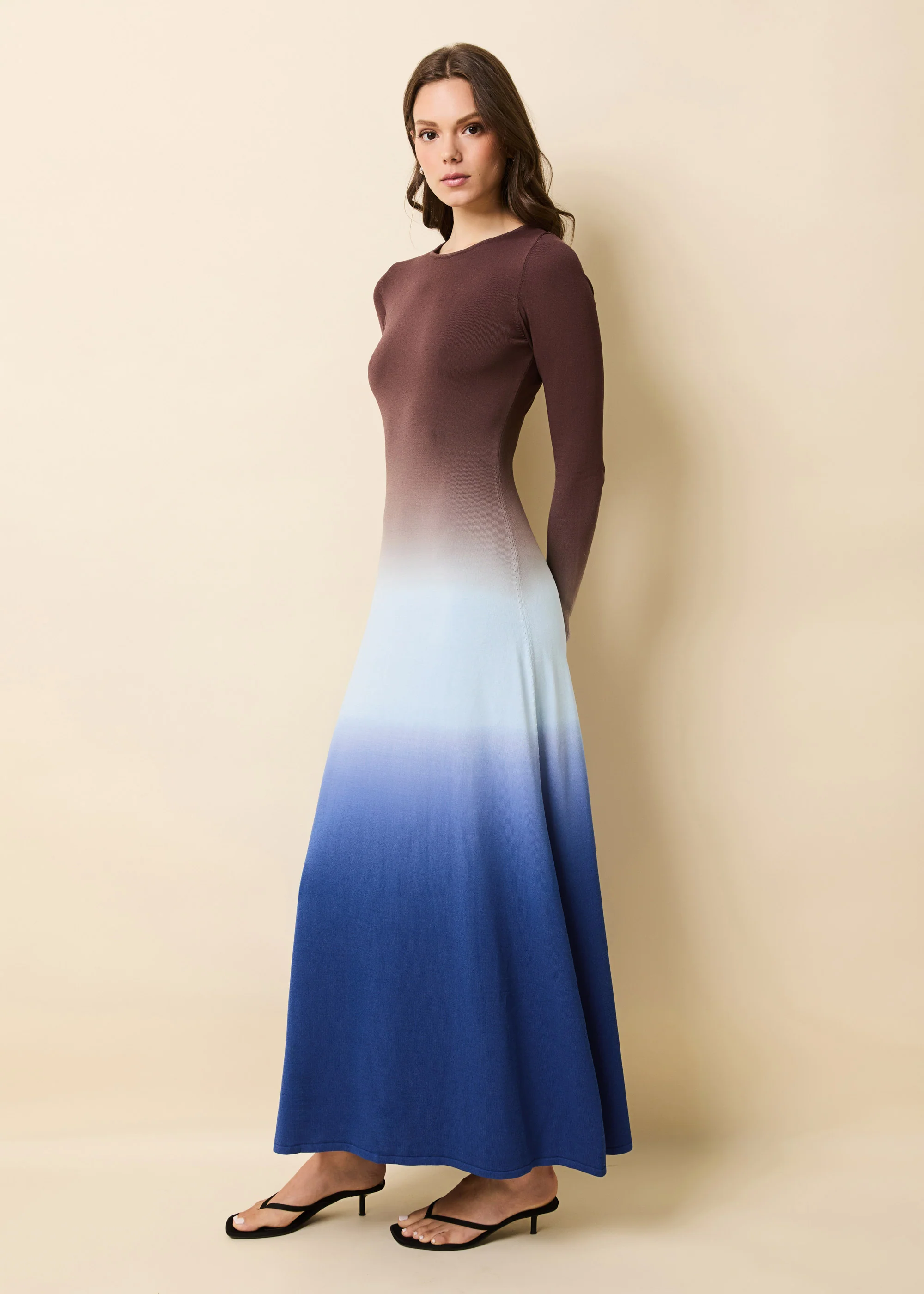 Dora Dress Ombre Twilight / Raisin Brown - Image 3