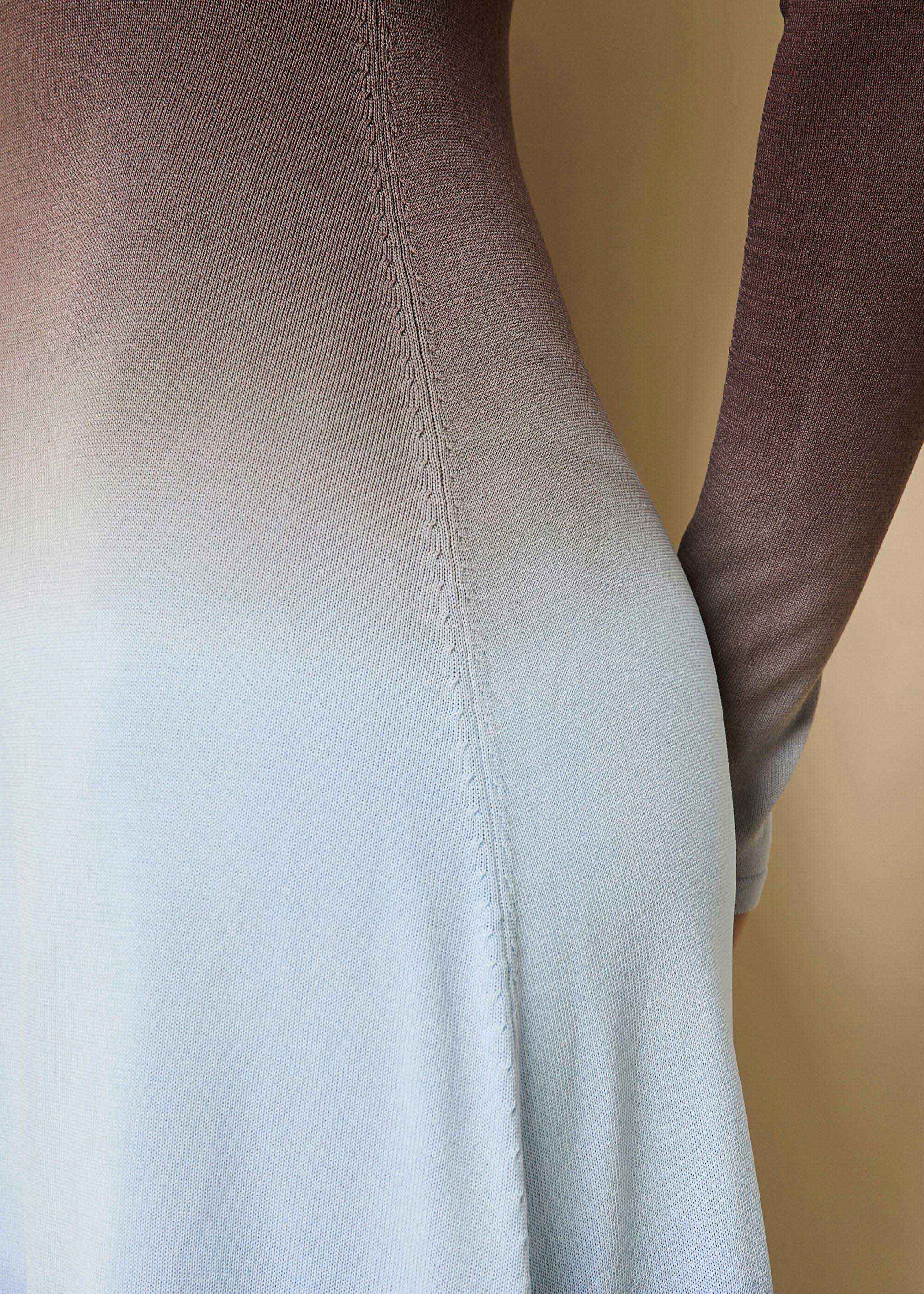 Dora Dress Ombre Twilight / Raisin Brown - Image 4