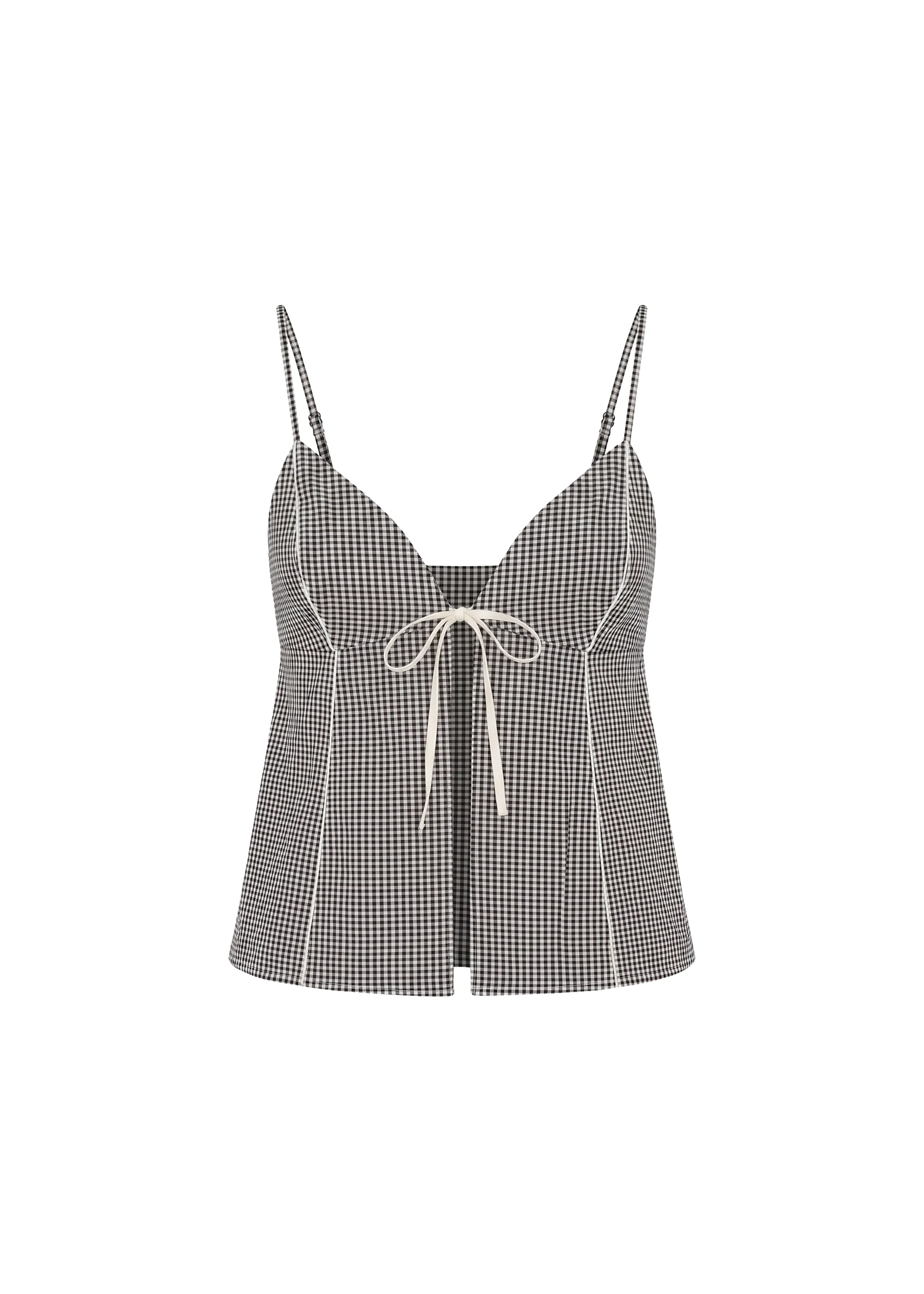 Eleni Top Seersucker Noir Gingham - Image 4