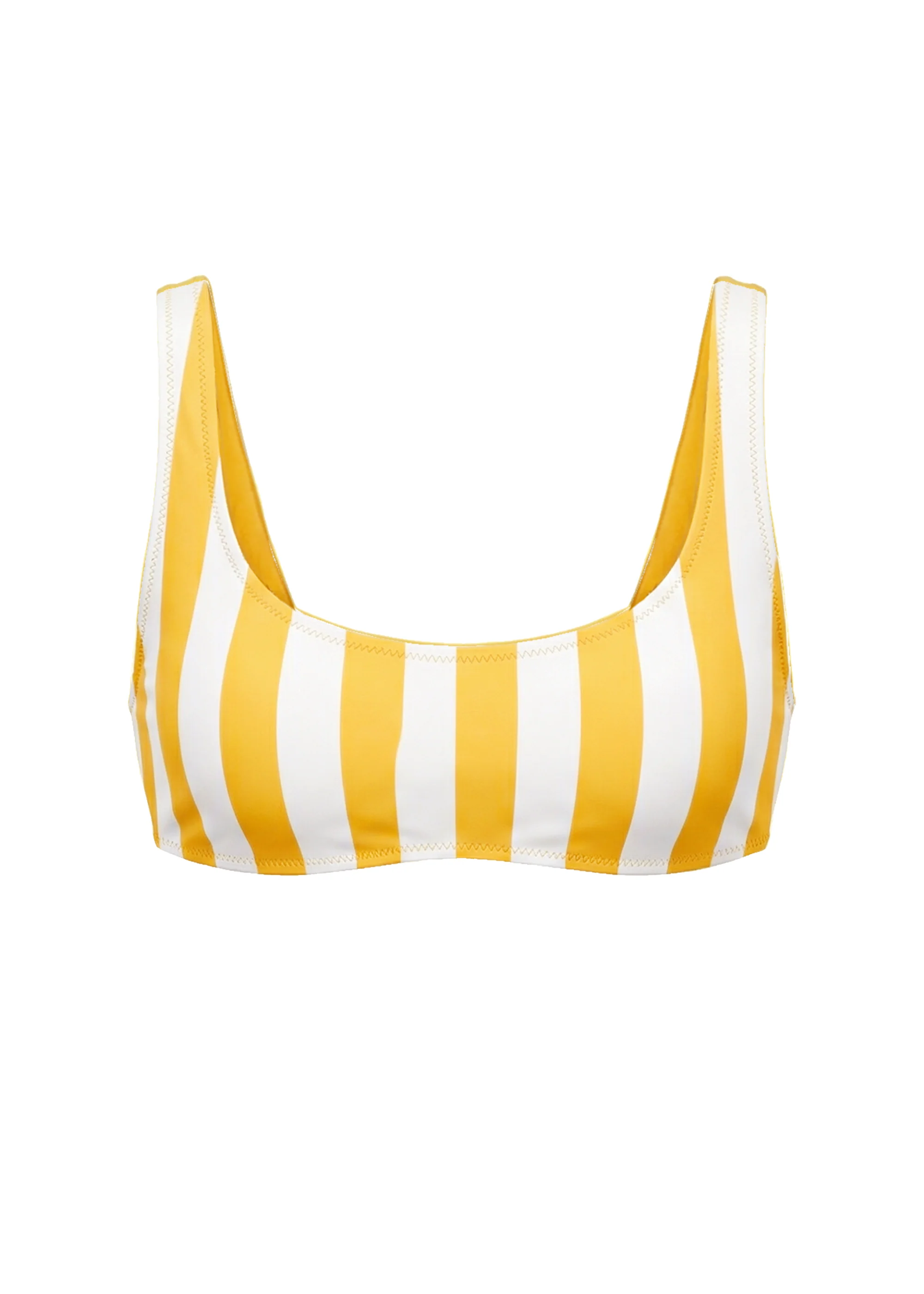 Elle Reversible Bikini Top Pineapple / Brule Stripe - Image 6