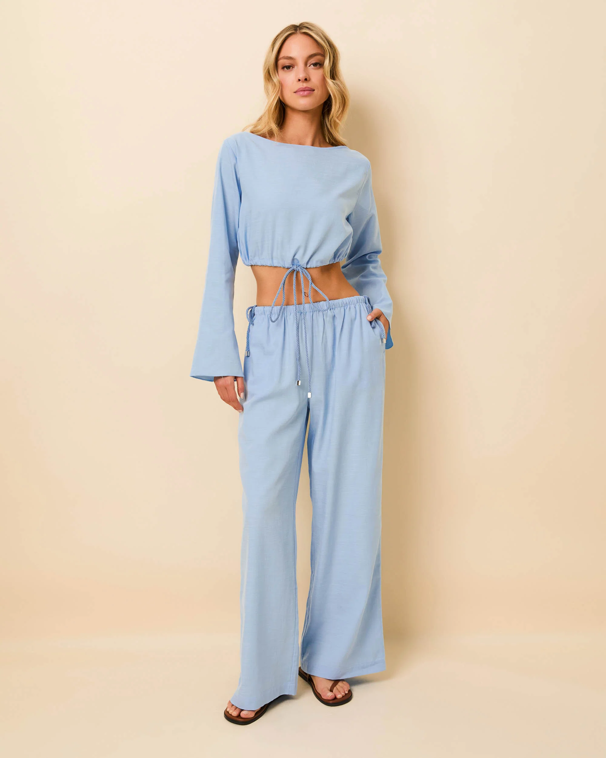 Estanza Tie Pant Blue Lagoon - Image 4