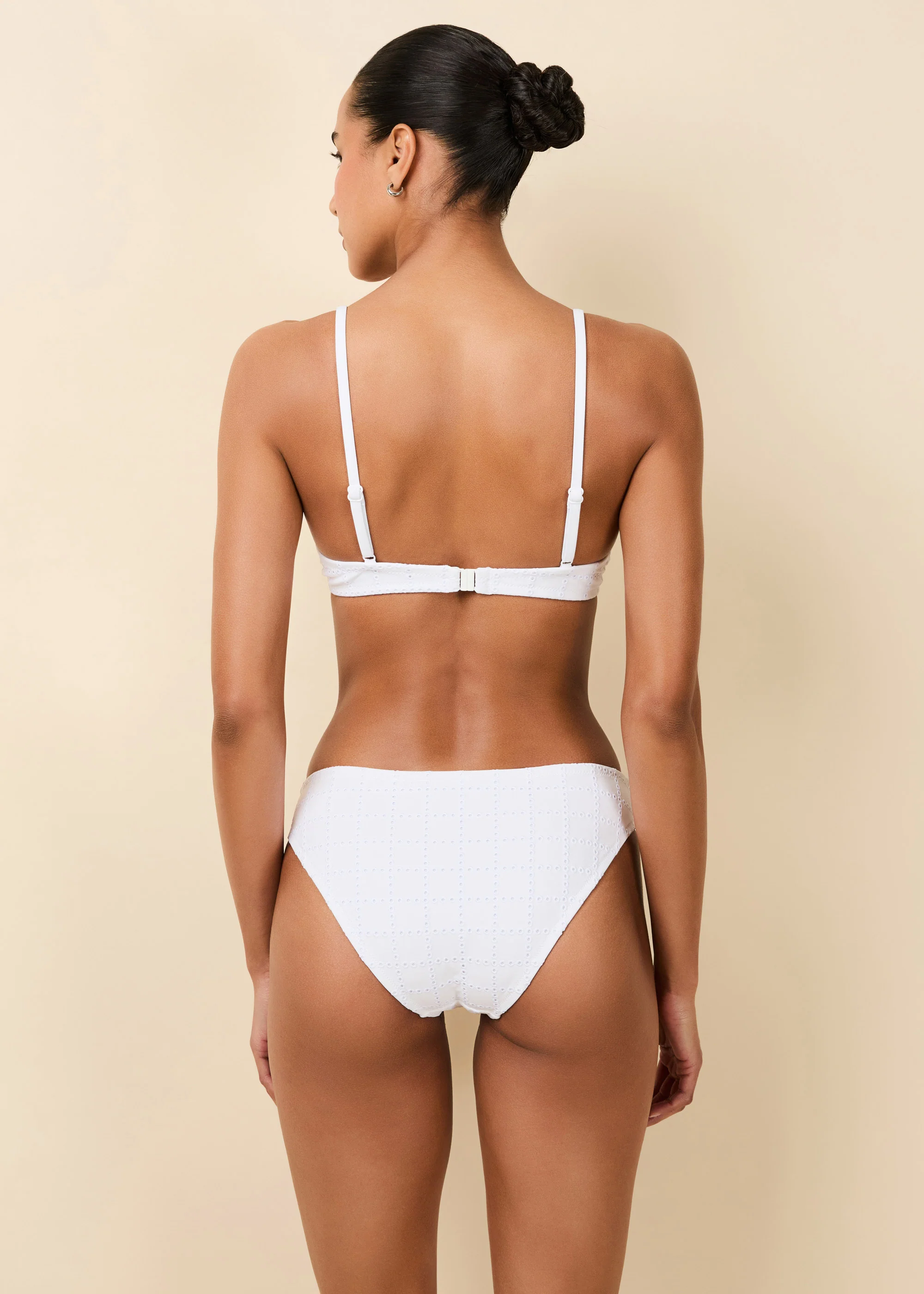 Eva Eyelet Bikini Top Optic White - Image 3