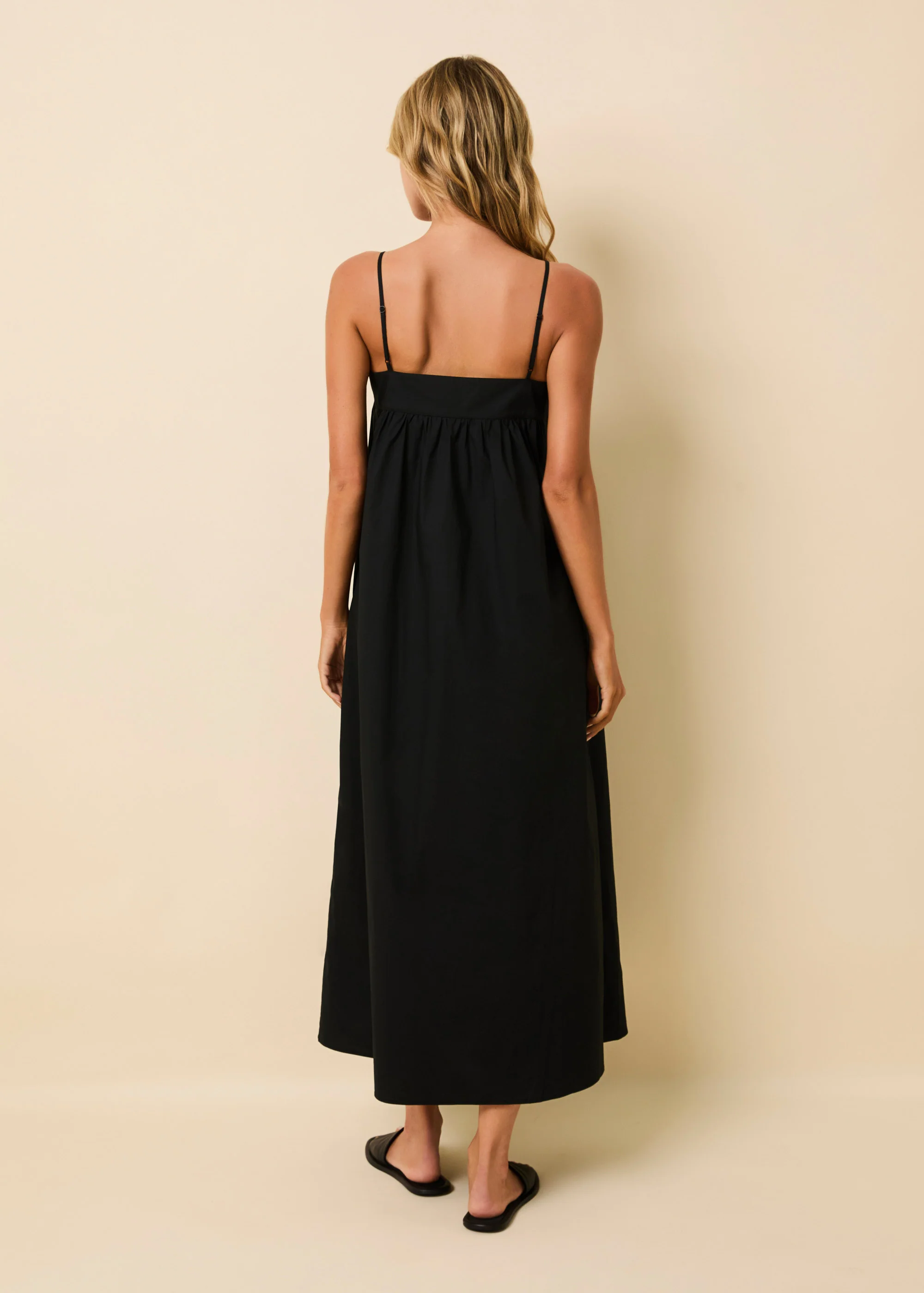 Frances Dress Poplin Noir - Image 4