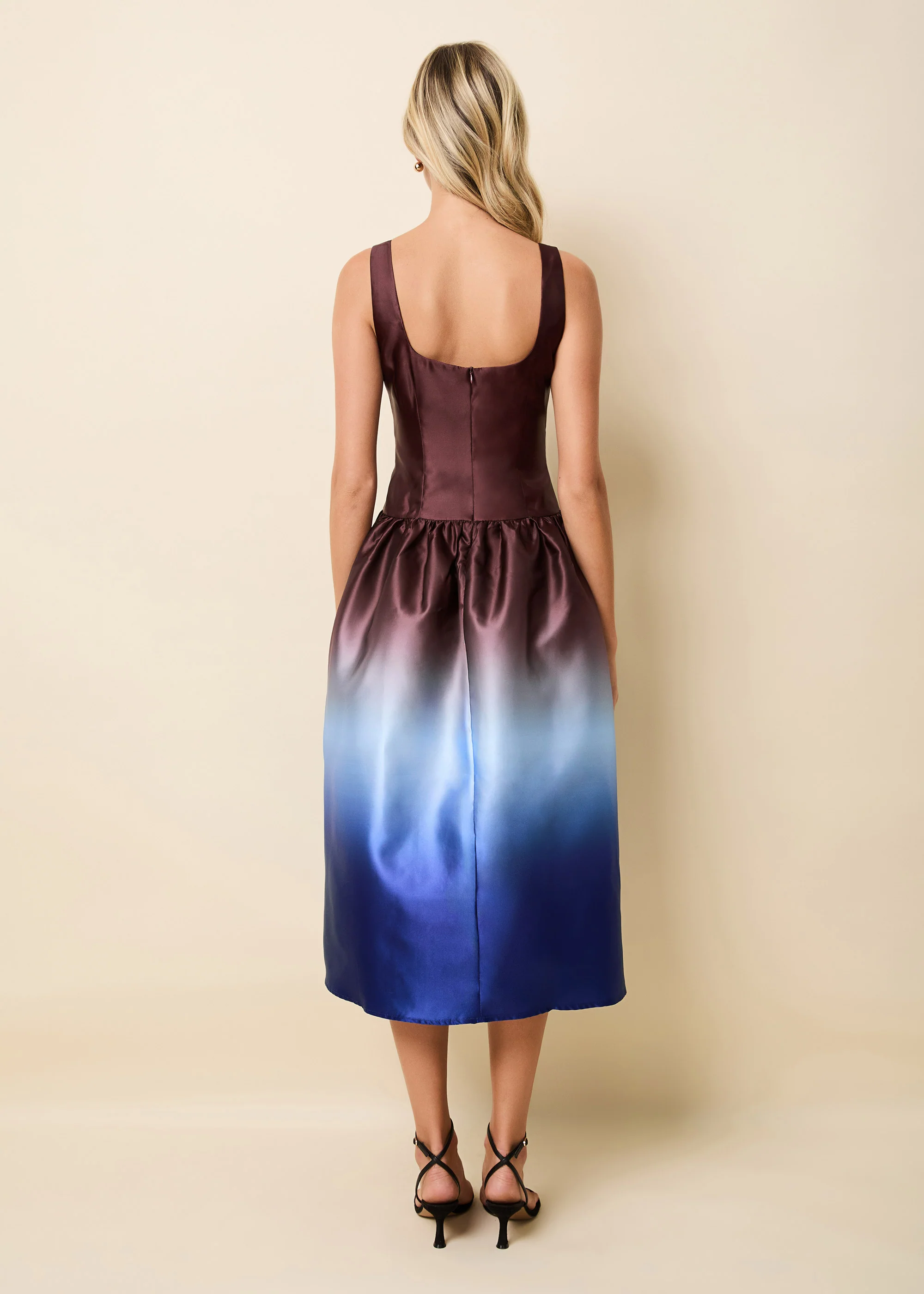 Gianna Dress Ombre Twilight / Raisin Brown - Image 3