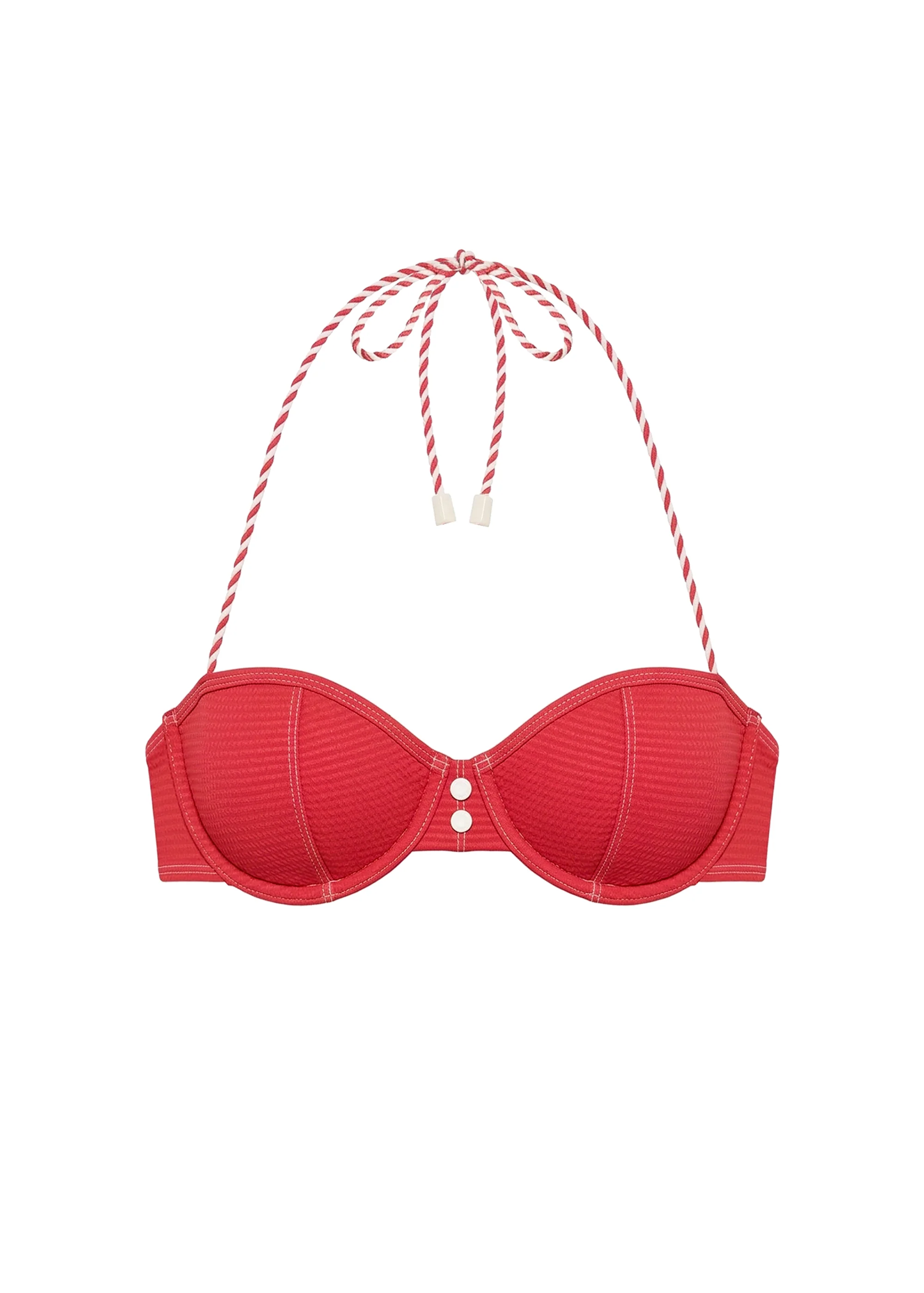 Harlow Bikini Top Seersucker Rooftop Red / Brule - Image 6