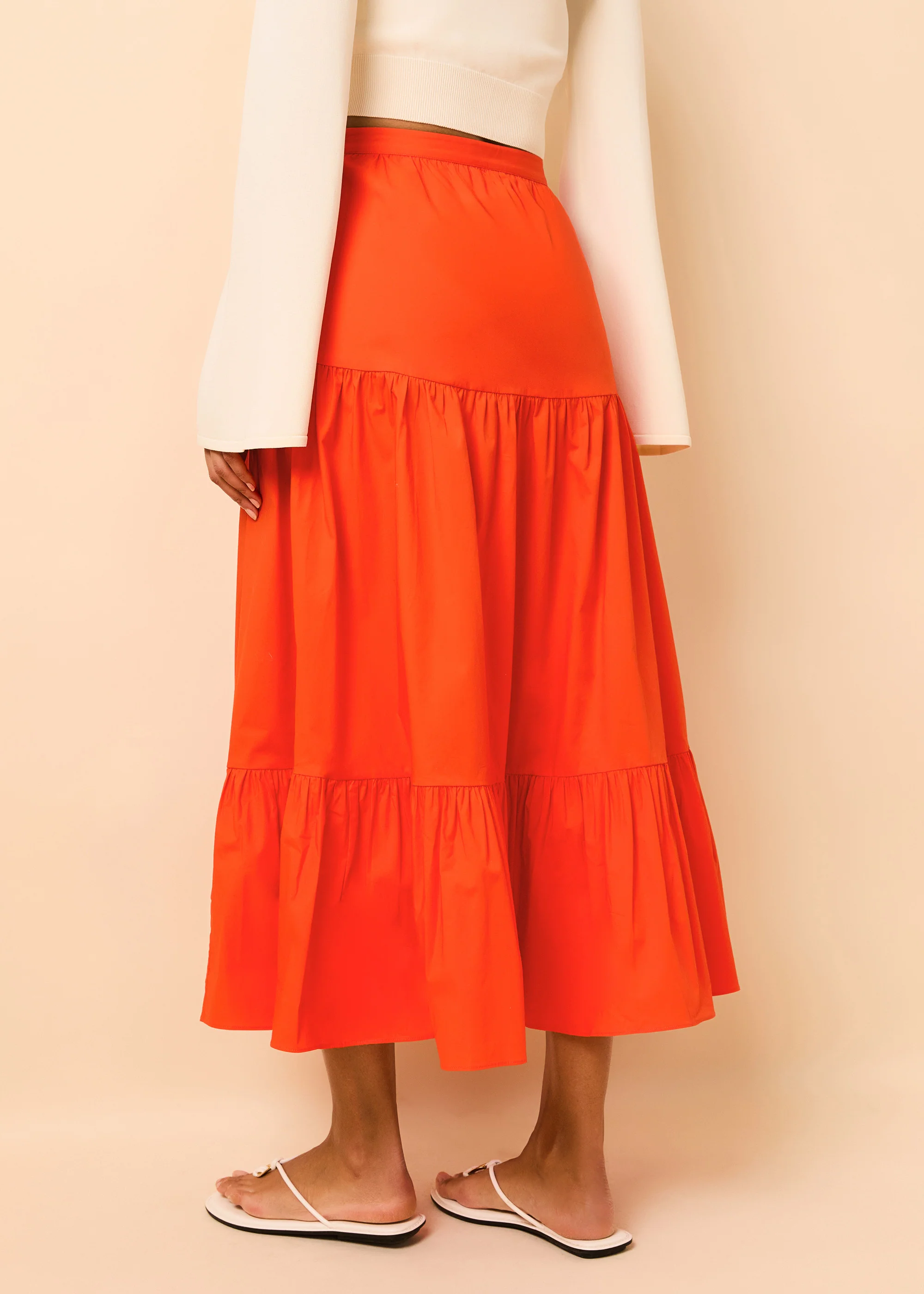 Indra Skirt Poplin Habanero - Image 3