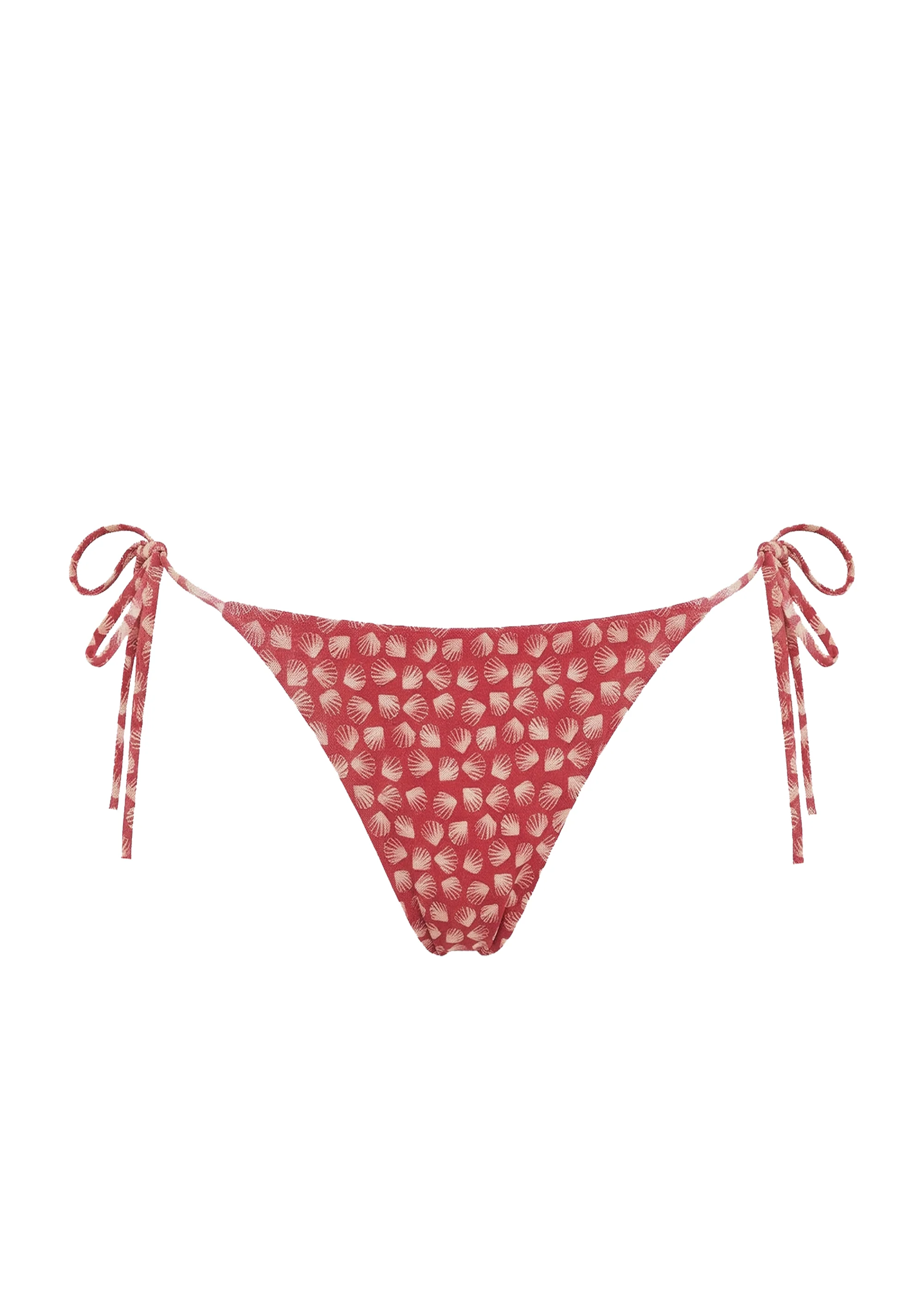 Ines Bikini Bottom Mesh Rooftop Red Shell Print - Image 5