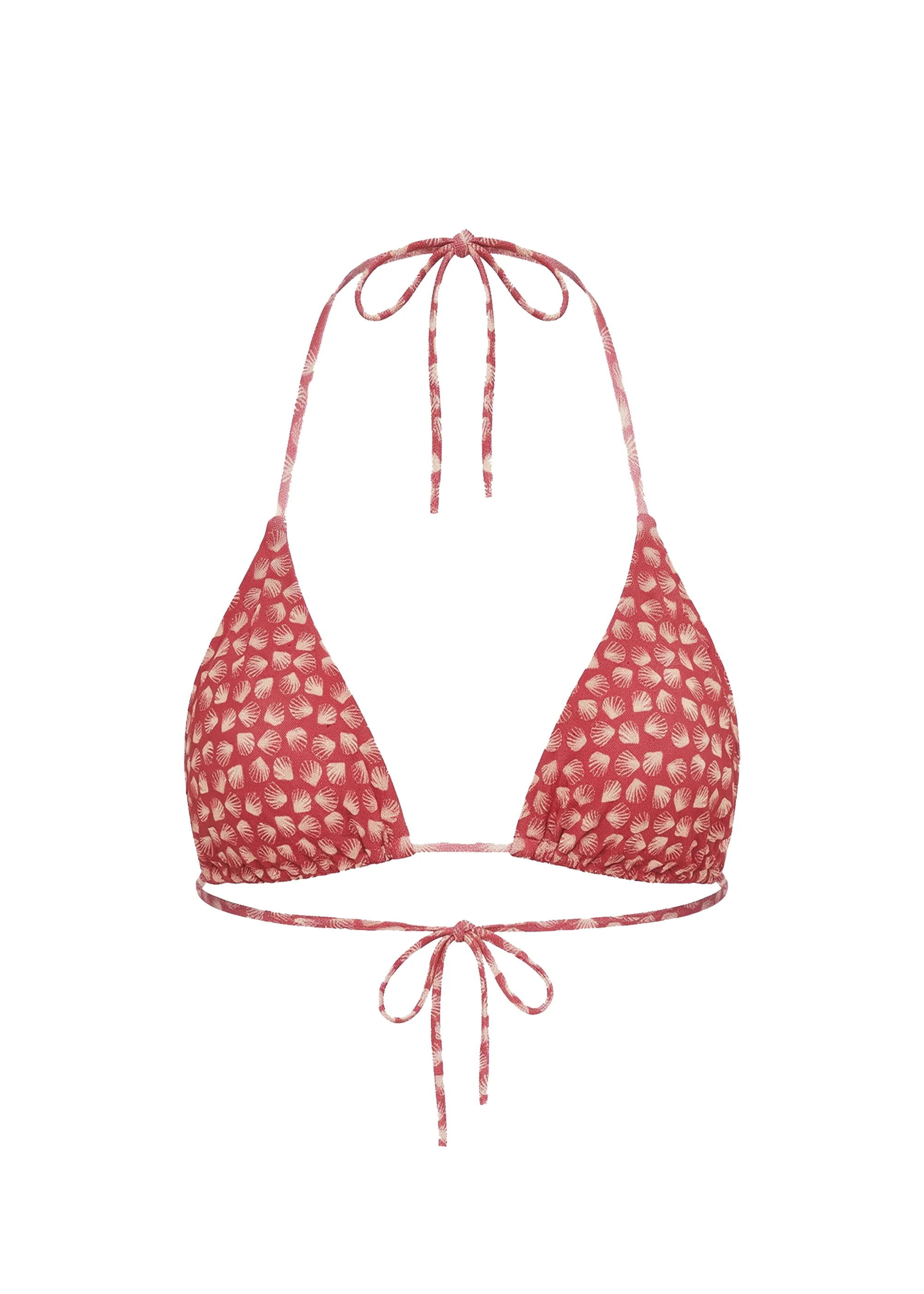 Ines Bikini Top Mesh Rooftop Red Shell Print - Image 5