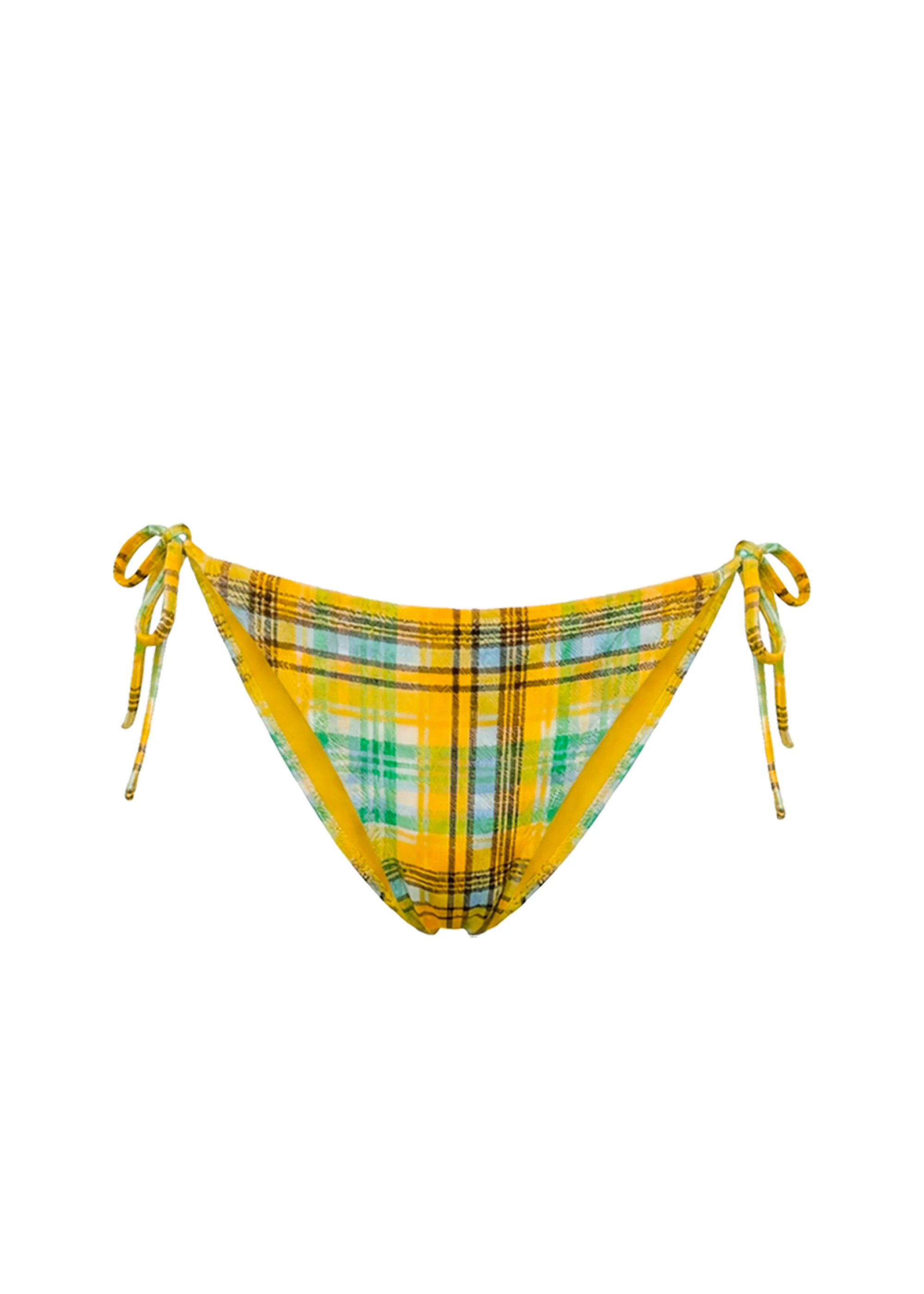 Iris Bikini Bottom Seersucker Pineapple Plaid - Image 5