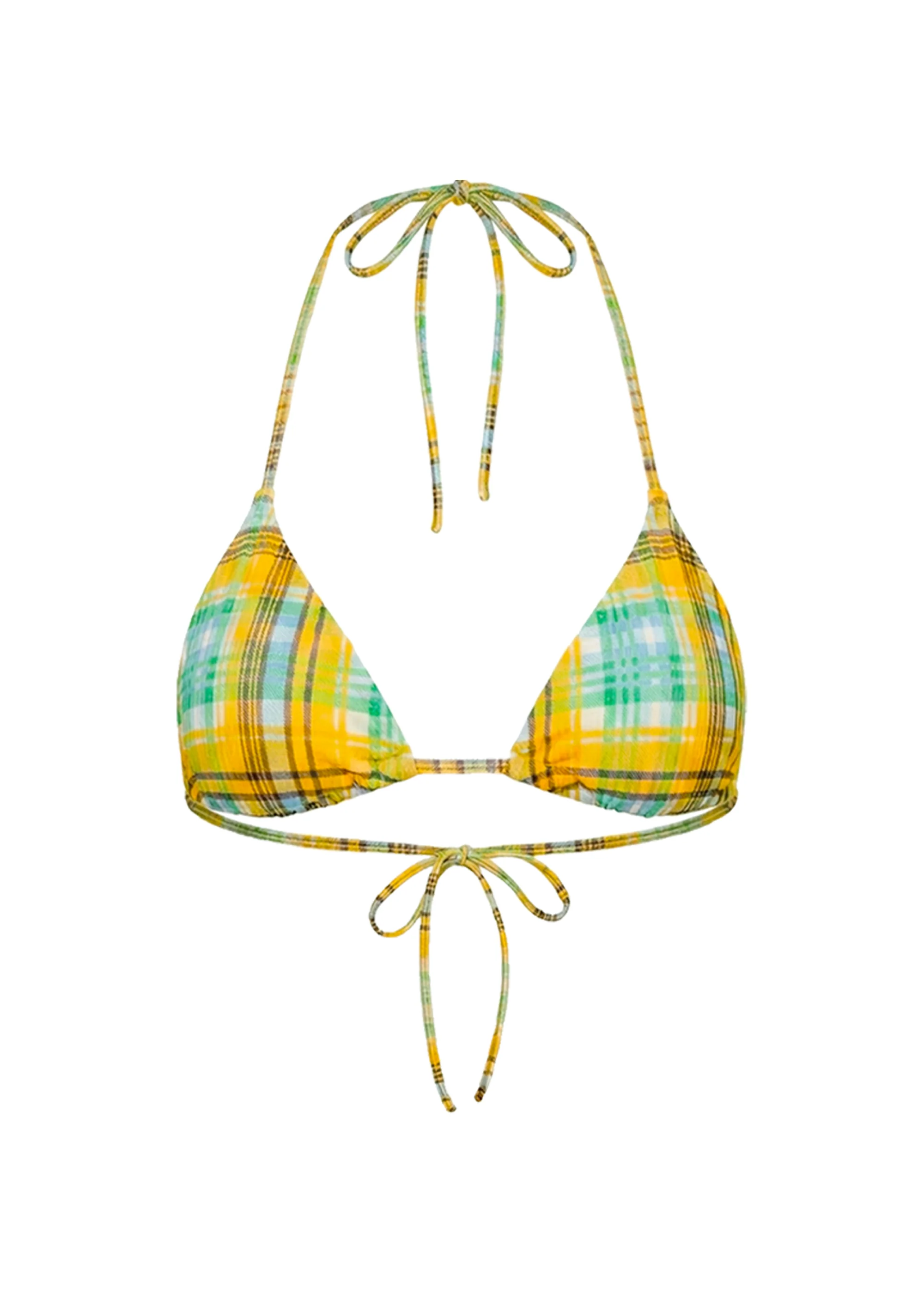 Iris Bikini Top Seersucker Pineapple Plaid - Image 5