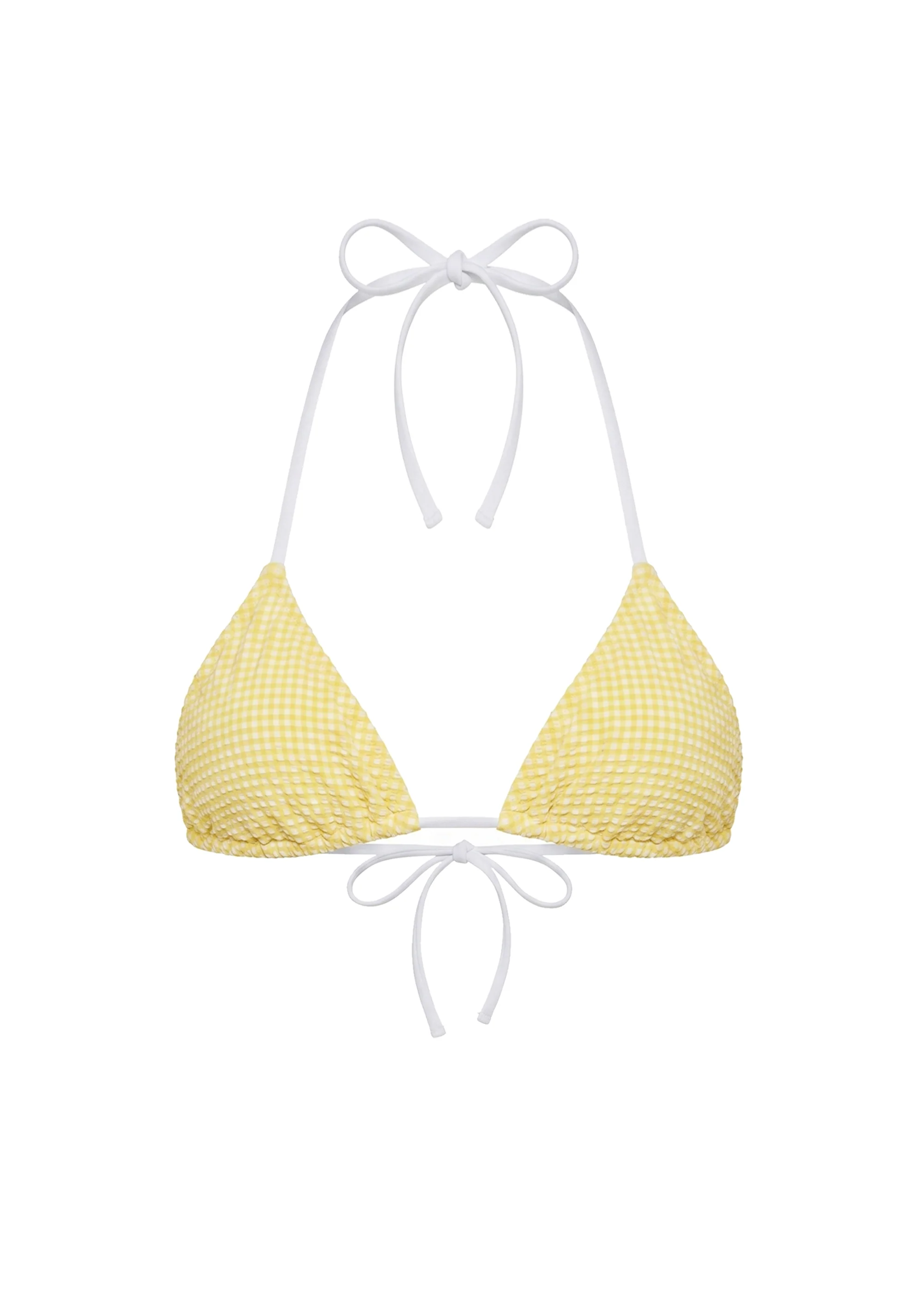 Iris Bikini Top Puckered Gingham Citrina - Image 5