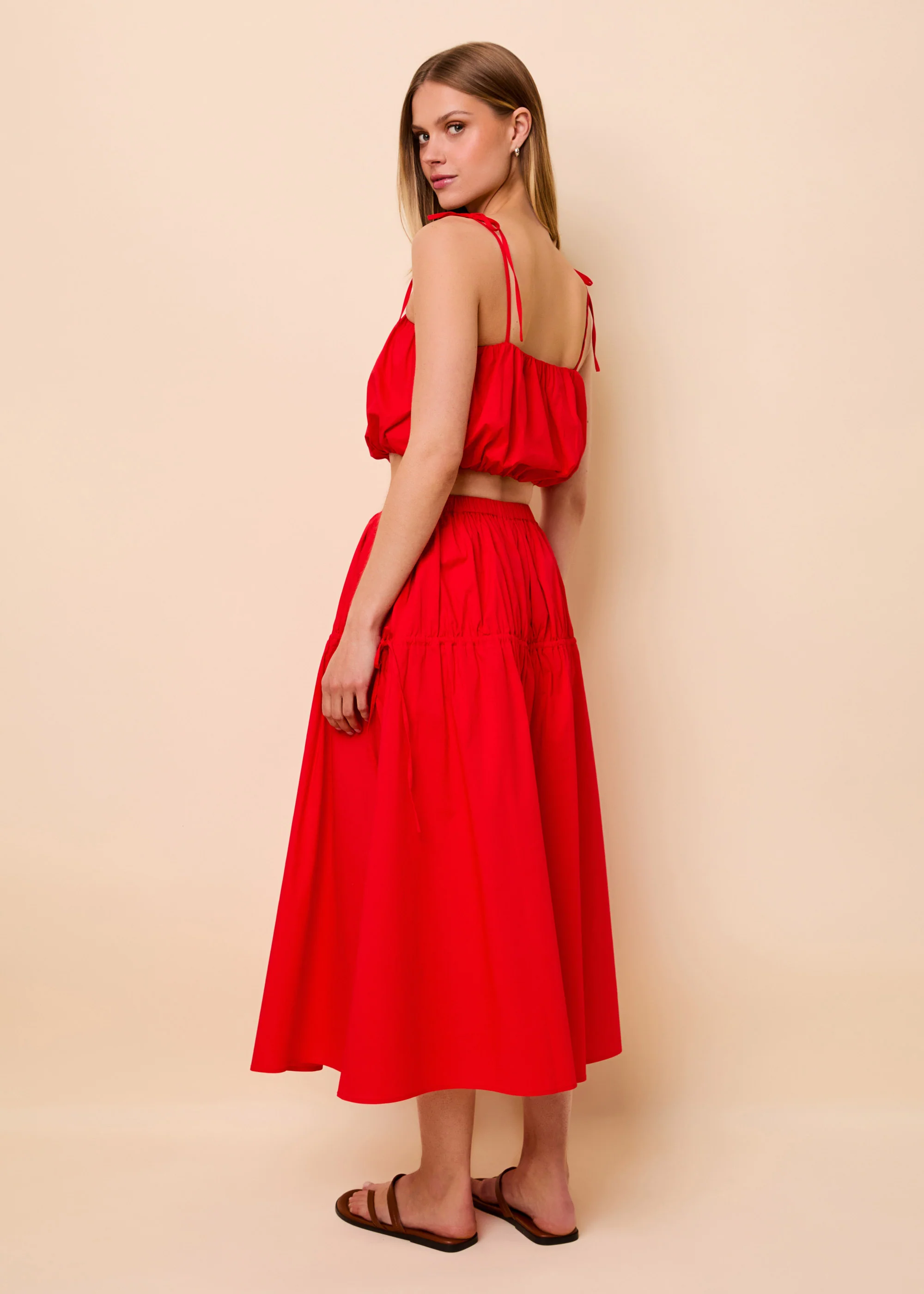 Ivy Skirt Poplin Lipstick Red - Image 2