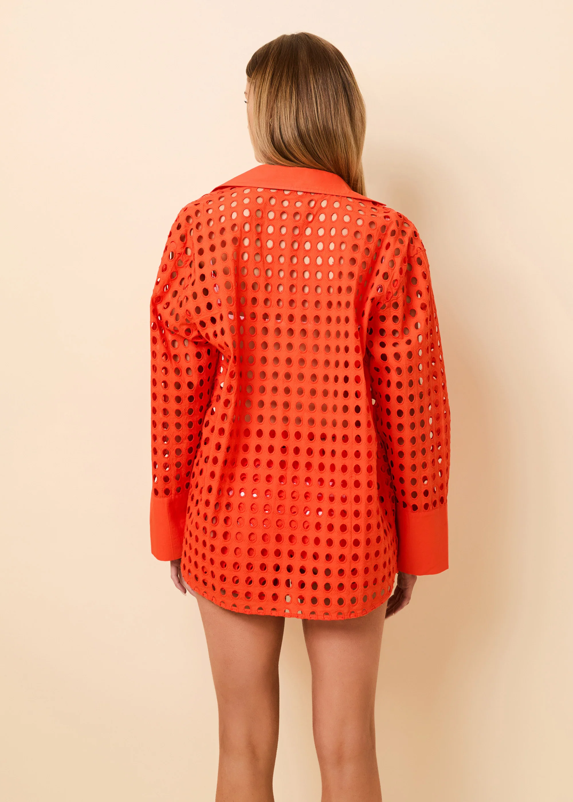Jaclyn Tunic Classic Eyelet Habanero - Image 2
