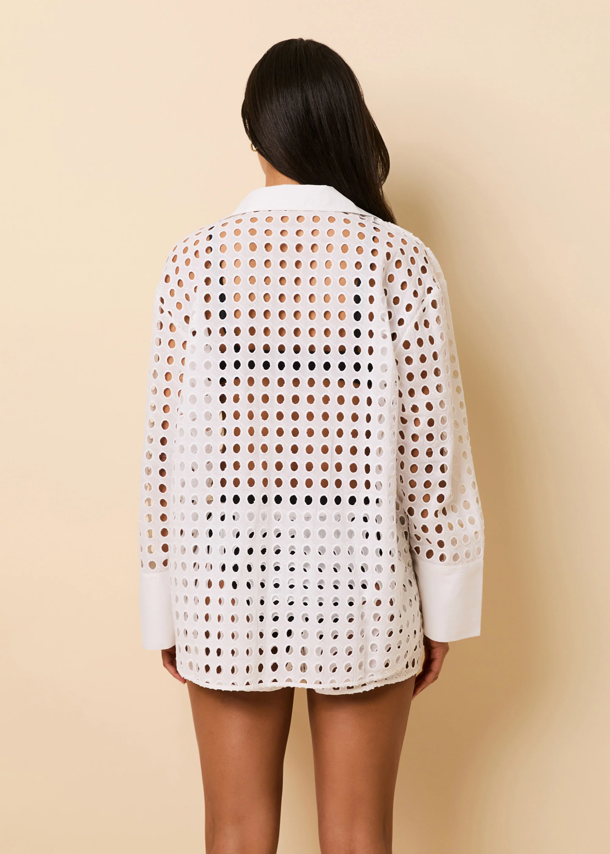 Jaclyn Tunic Classic Eyelet Optic White - Image 2