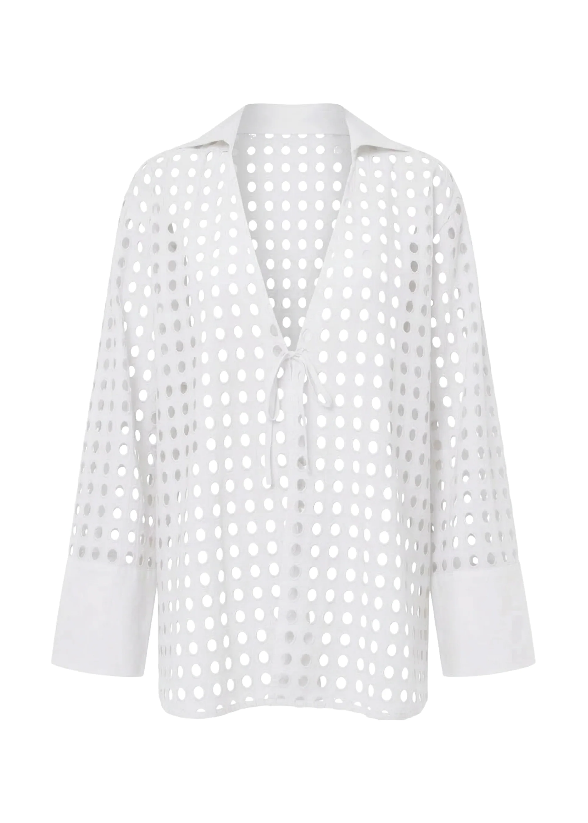 Jaclyn Tunic Classic Eyelet Optic White - Image 4