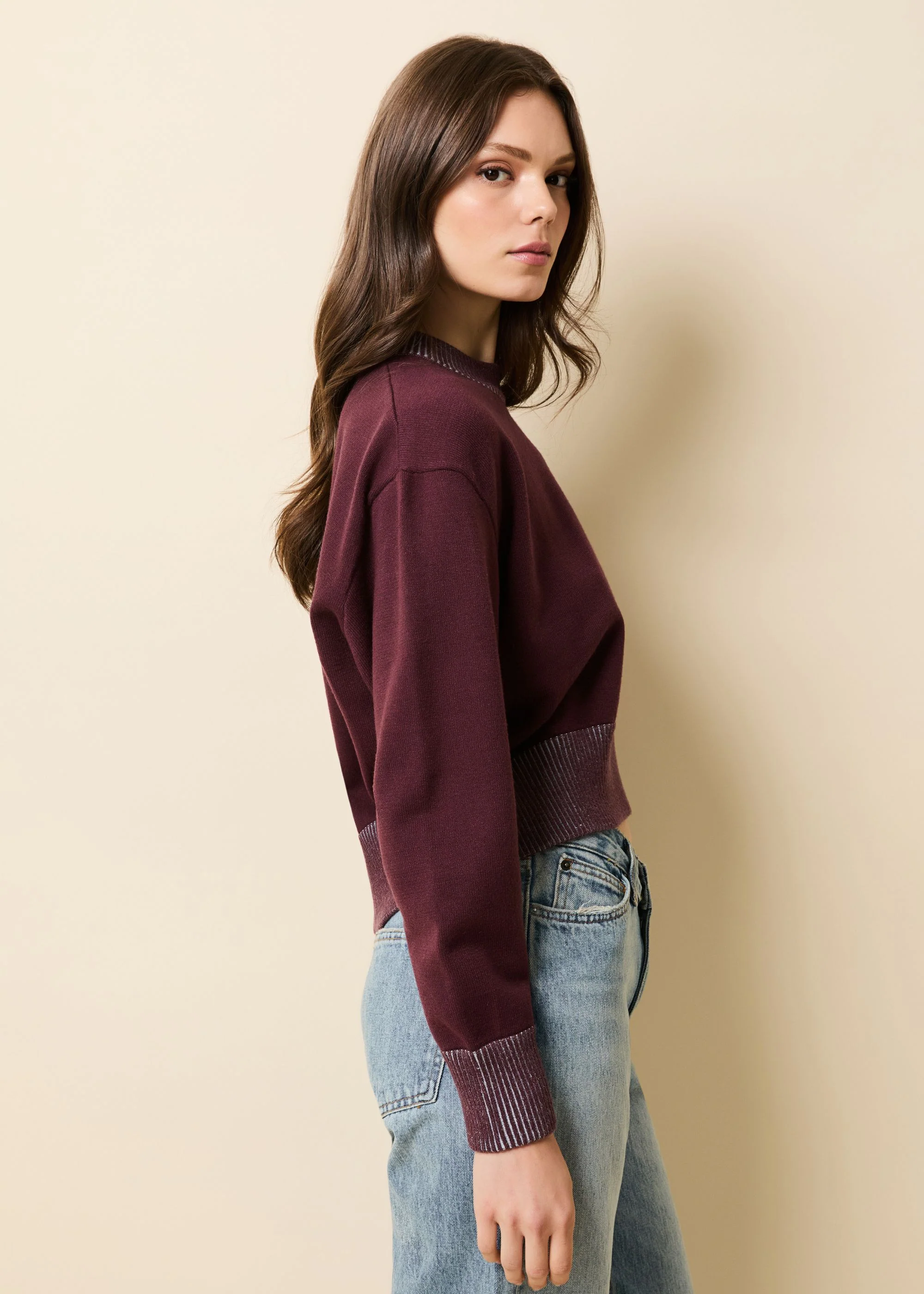 Kieran Sweater Raisin Brown - Image 4