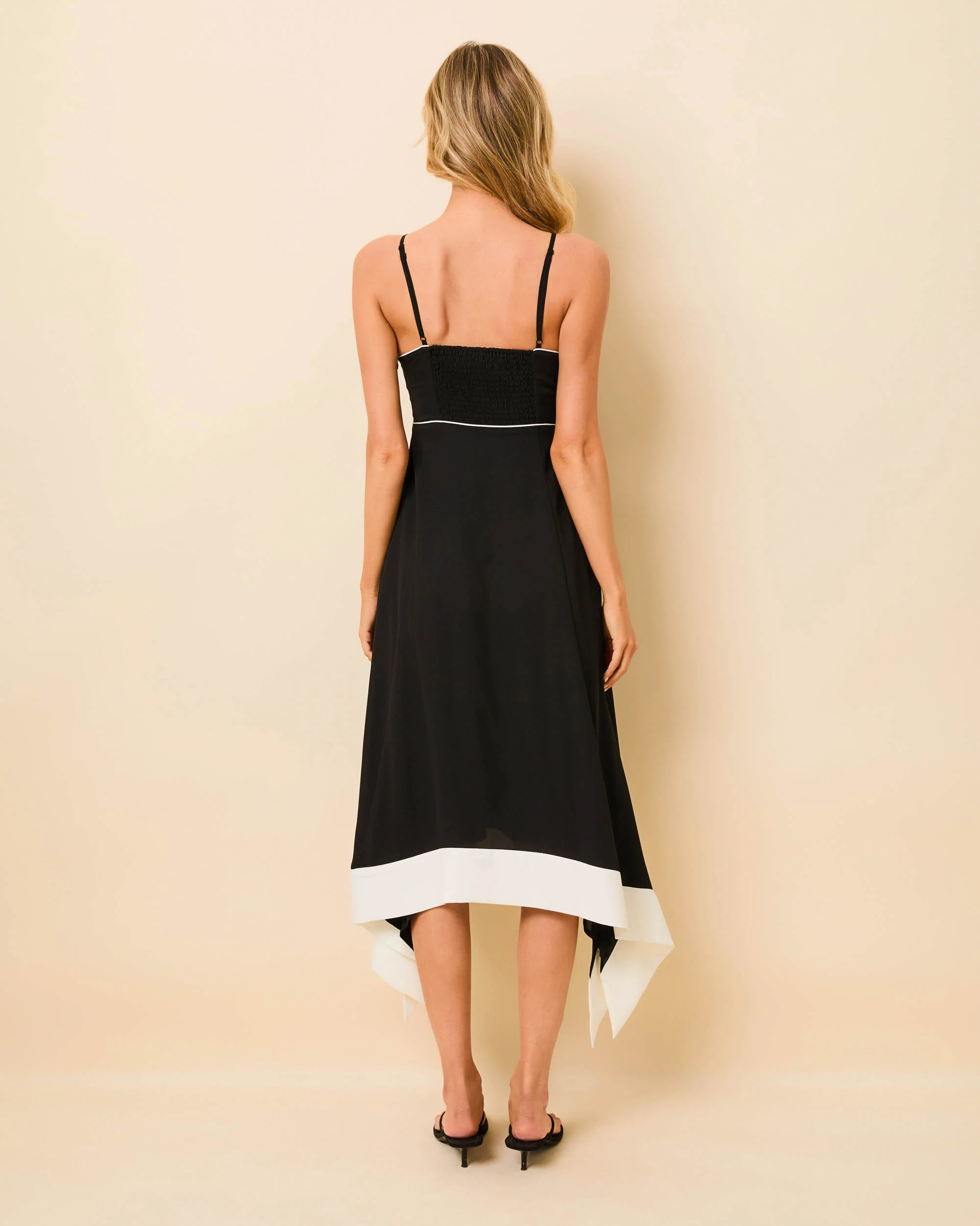 Lennox Dress Luxe Drape Noir / Brule - Image 3