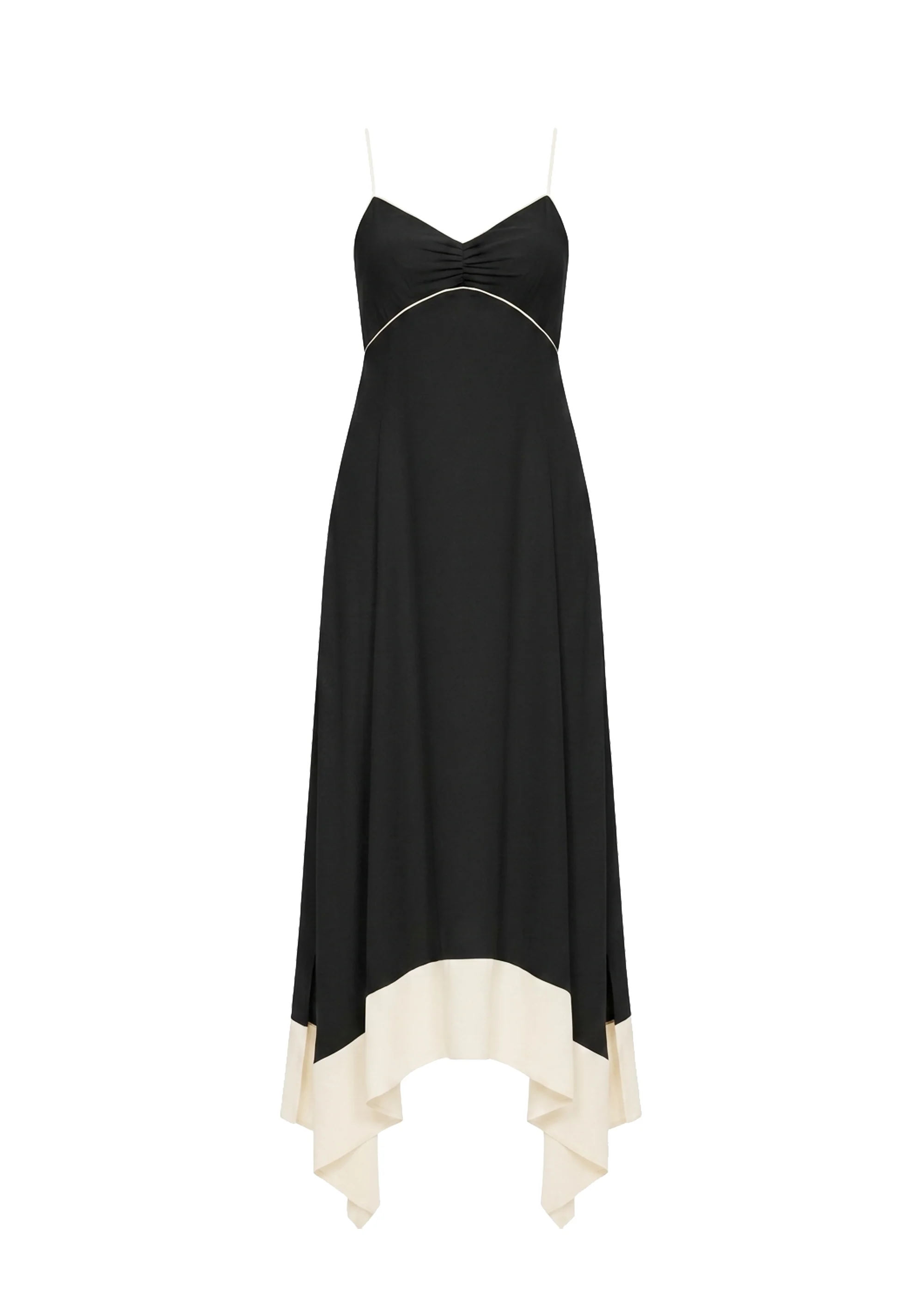 Lennox Dress Luxe Drape Noir / Brule - Image 5