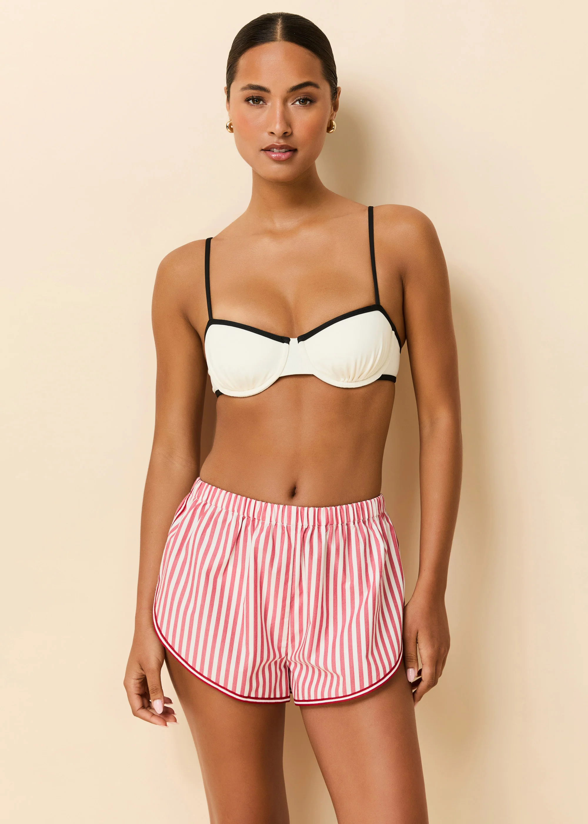 Lester Short Washed Red / Optic White Stripe - Image 2