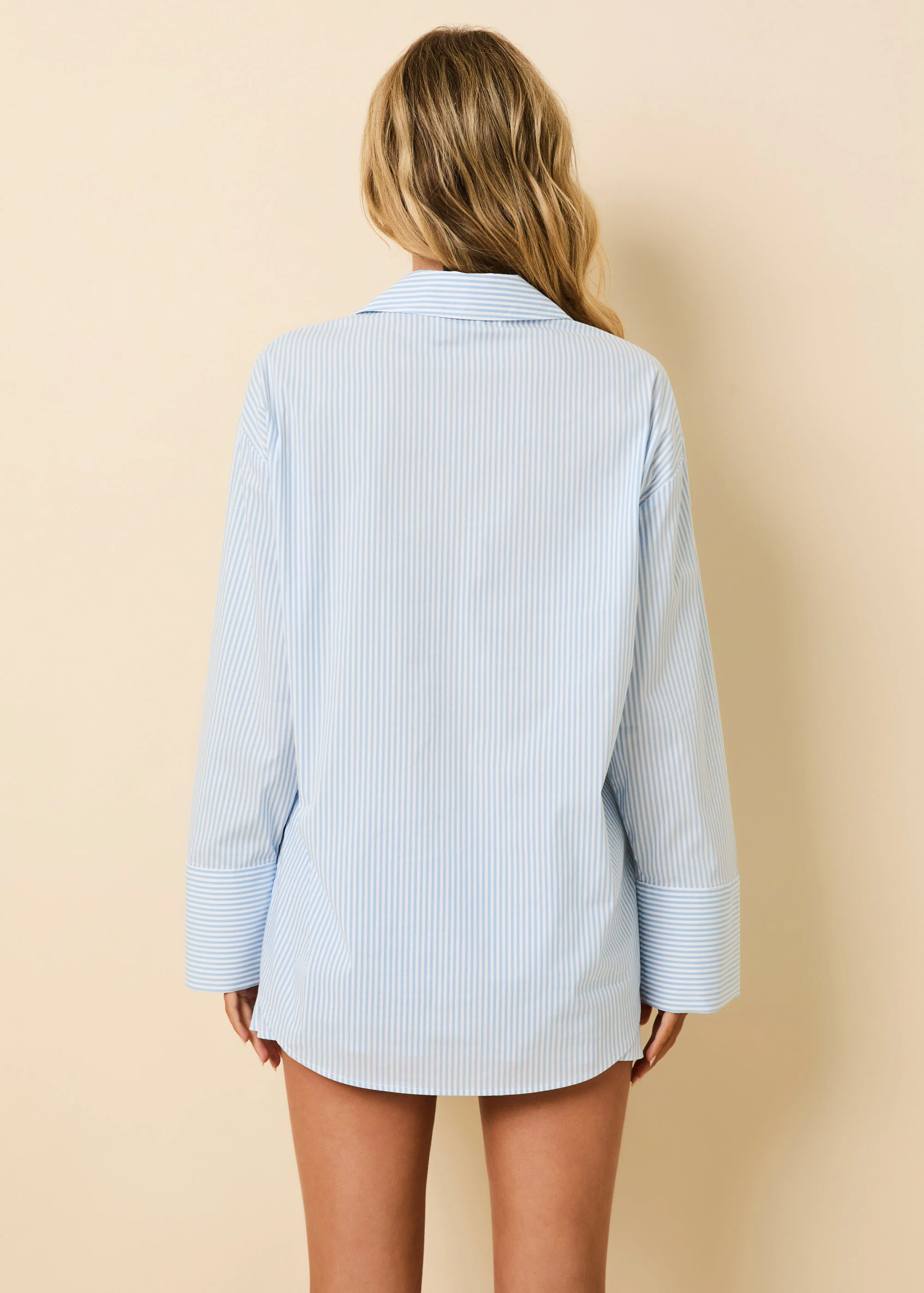 Livia Tunic Blue Lagoon / Optic White Stripe - Image 2