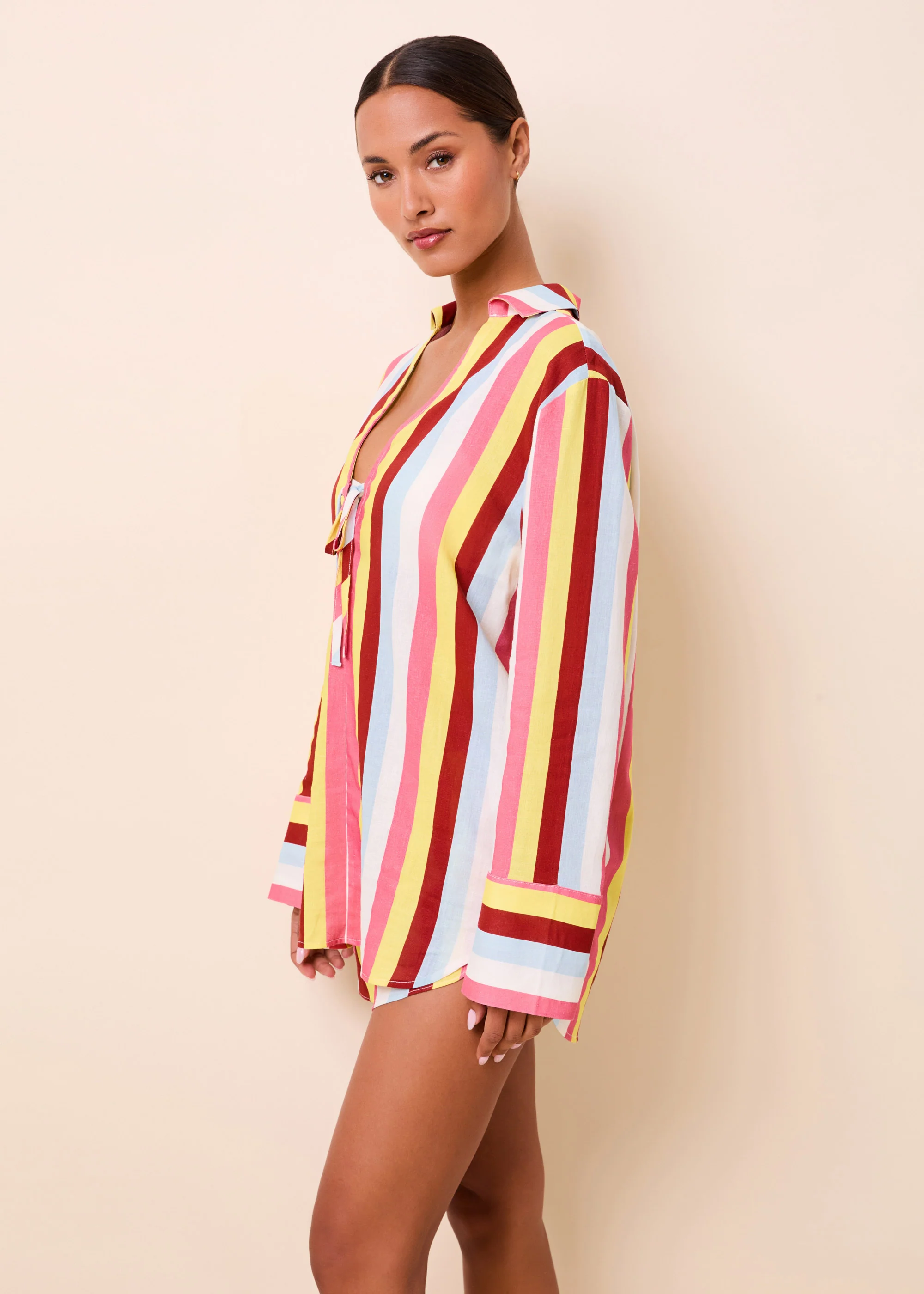 Livia Tunic Linen Symi Stripe - Image 3