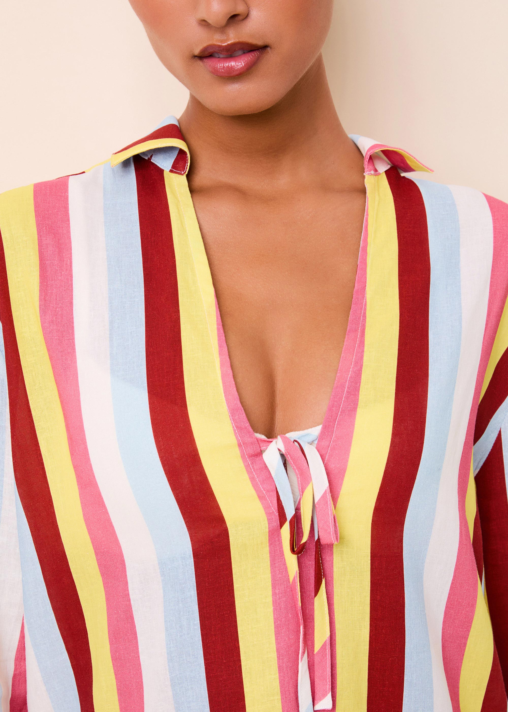 Livia Tunic Linen Symi Stripe - Image 4