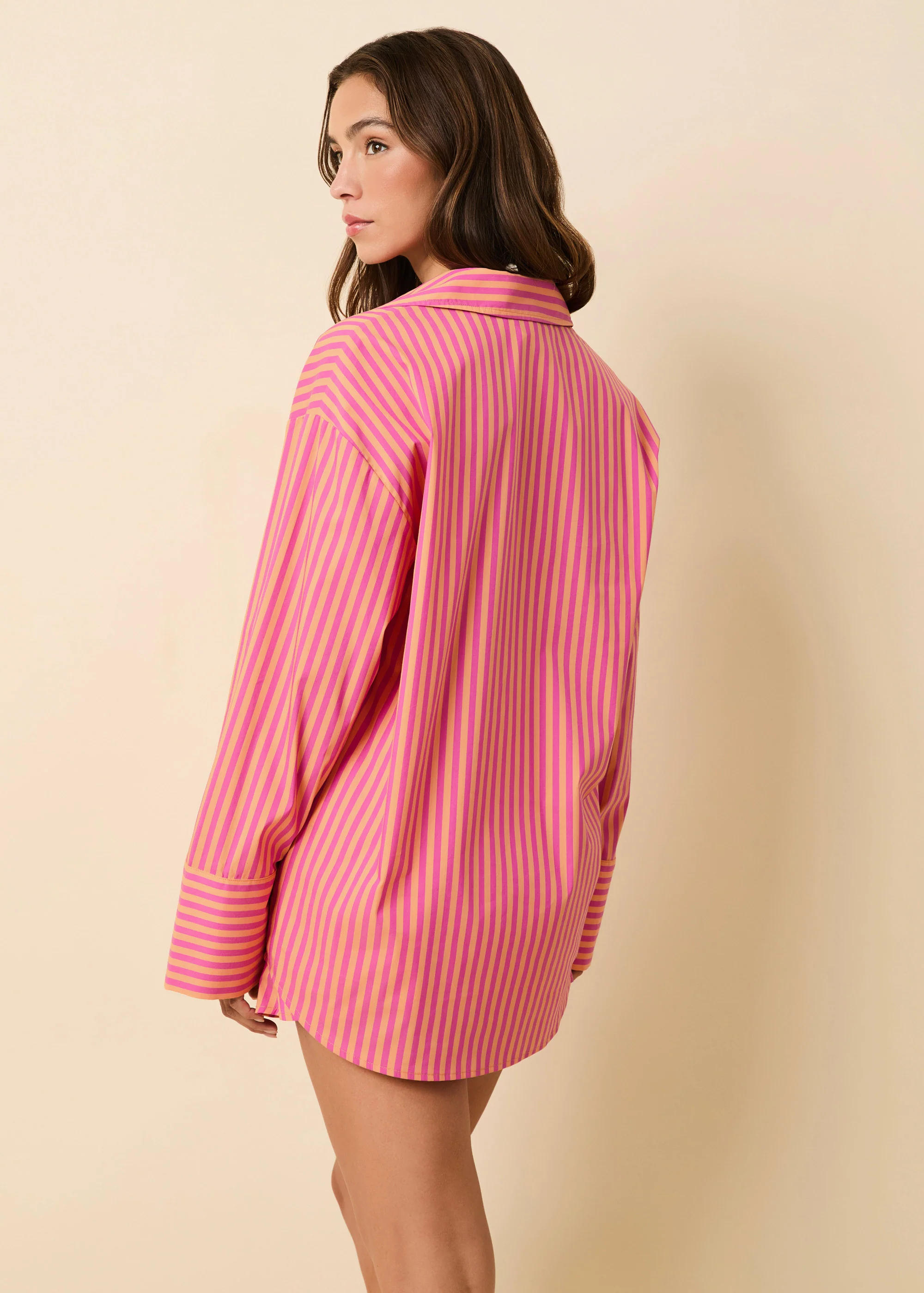 Livia Tunic Orange Soda / Paradise Pink Stripe - Image 3