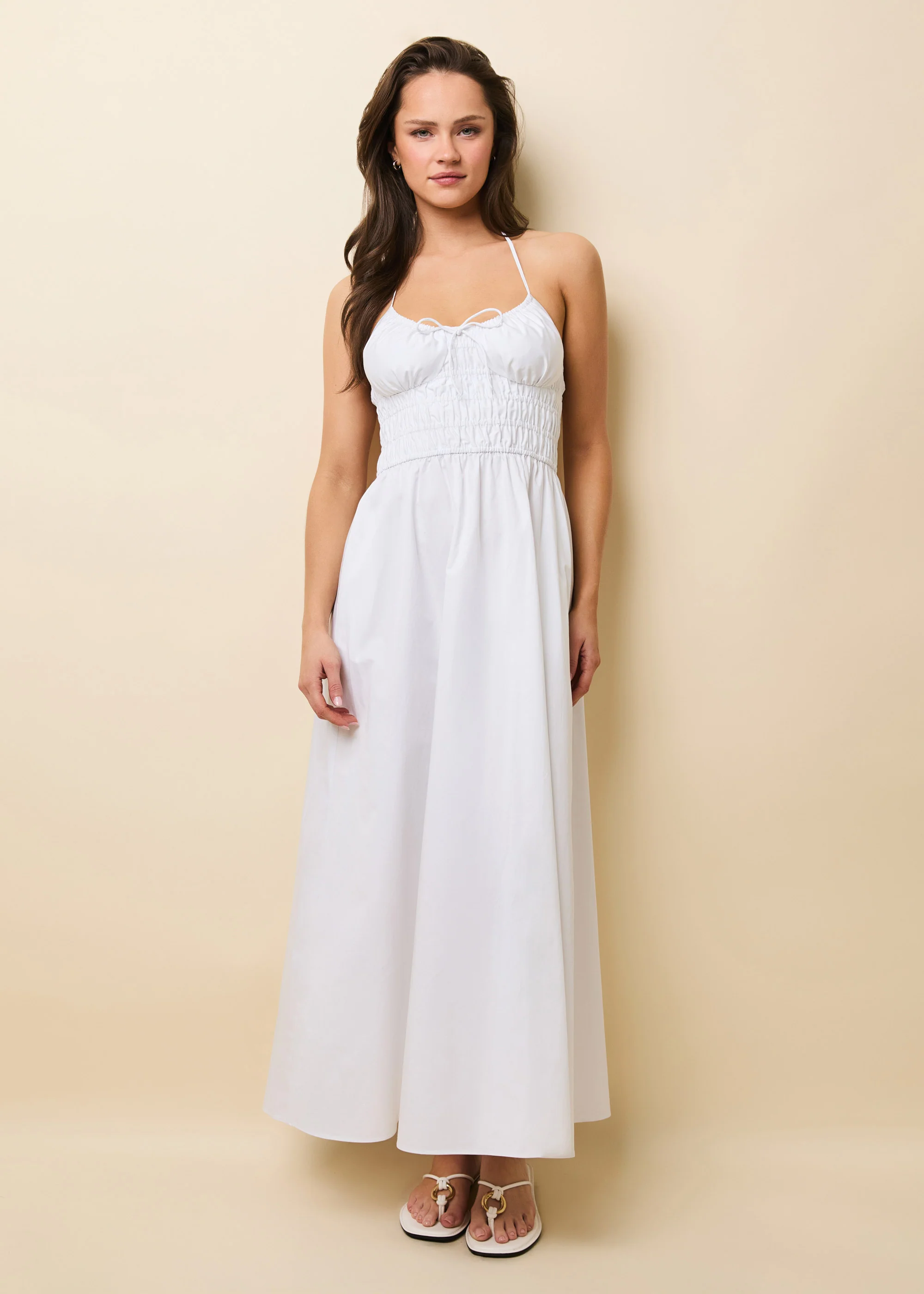 Lolita Halter Dress Poplin Optic White