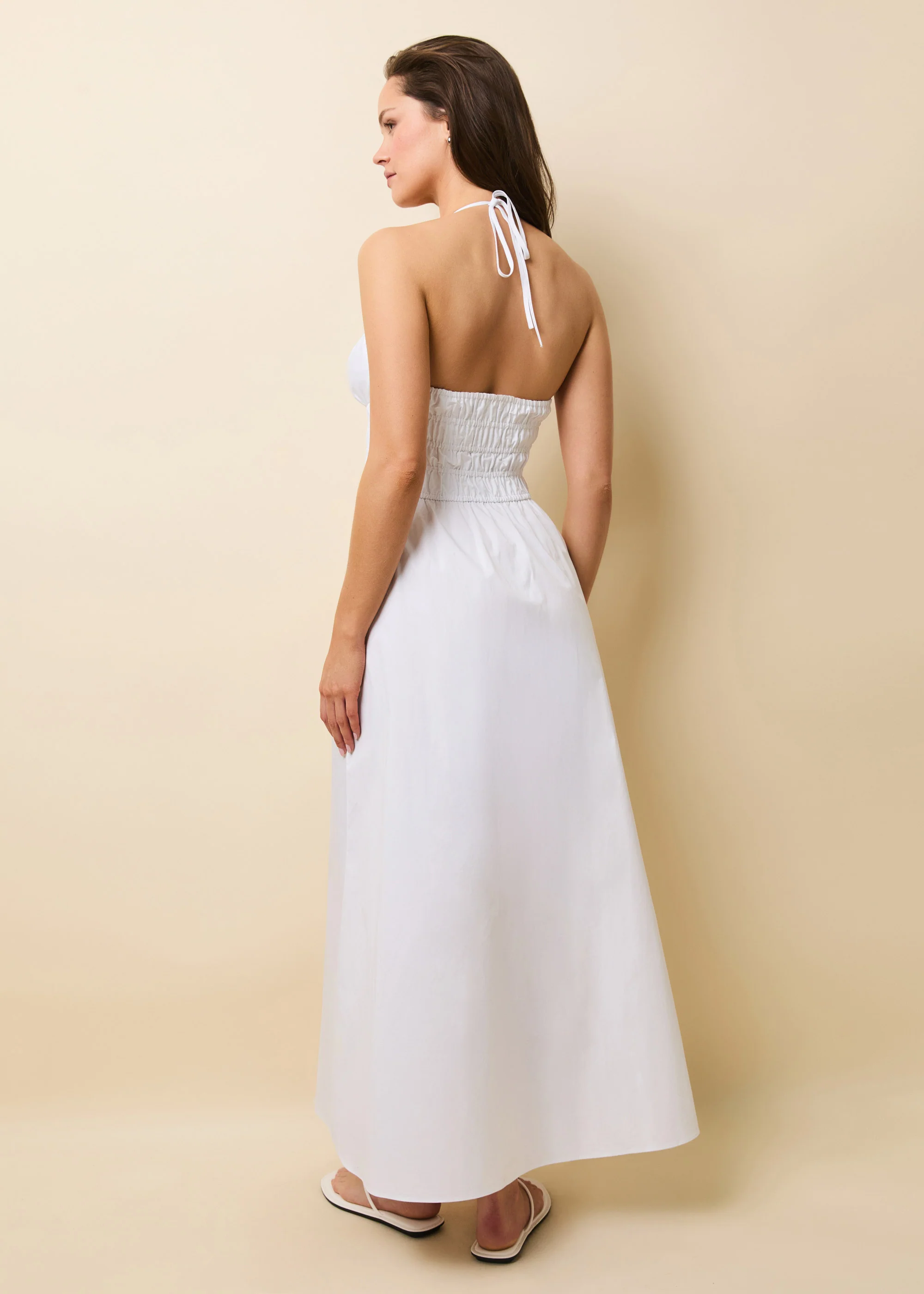 Lolita Halter Dress Poplin Optic White - Image 2