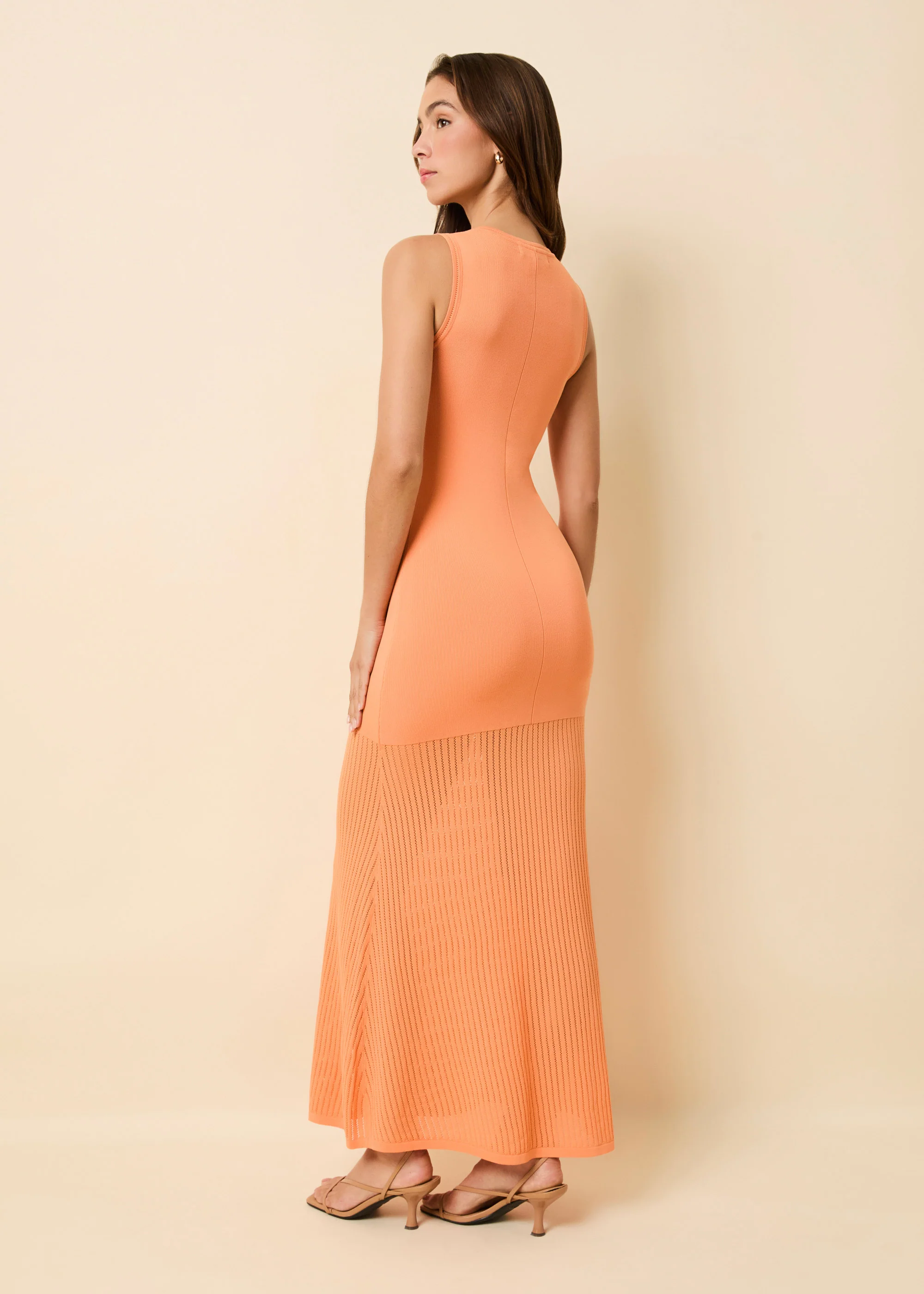 Lucerne Pointelle Dress Orange Soda - Image 3