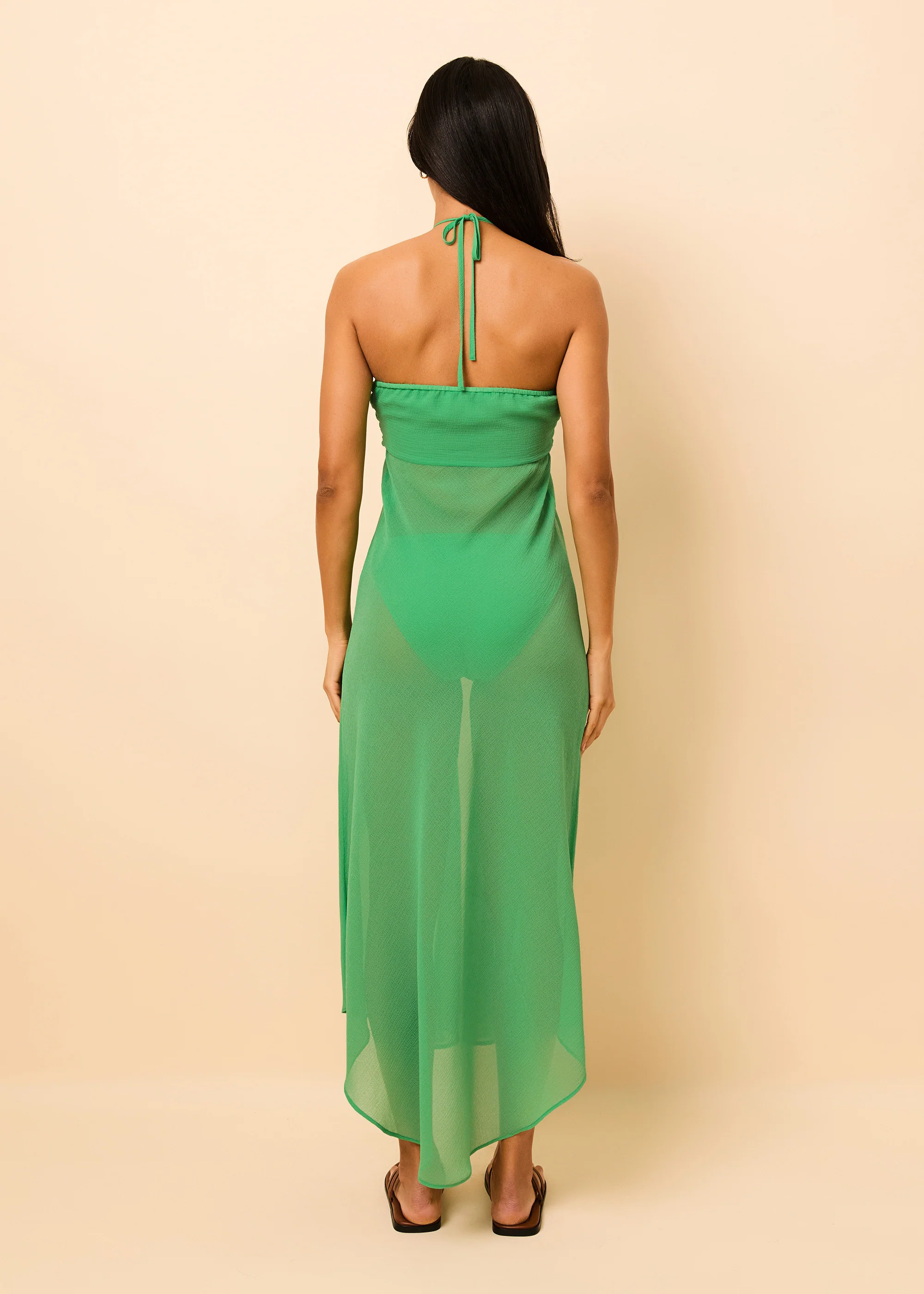 Maggie Top Crinkle Sheer Turtle Green - Image 3
