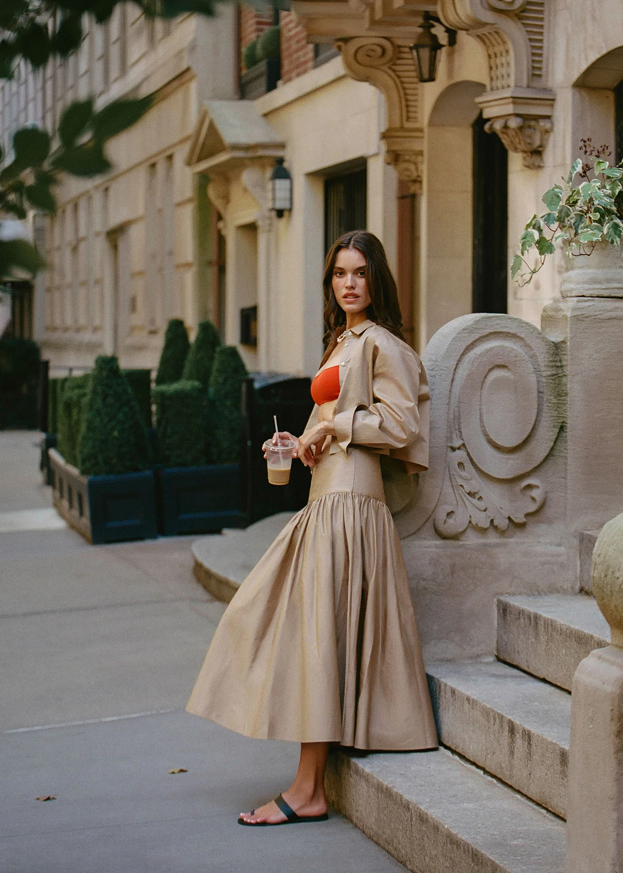 Magnolia Skirt Poplin Camel - Image 5